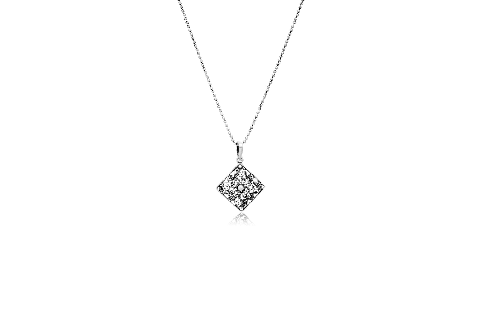 RHOMBUS SILVER PENDANT