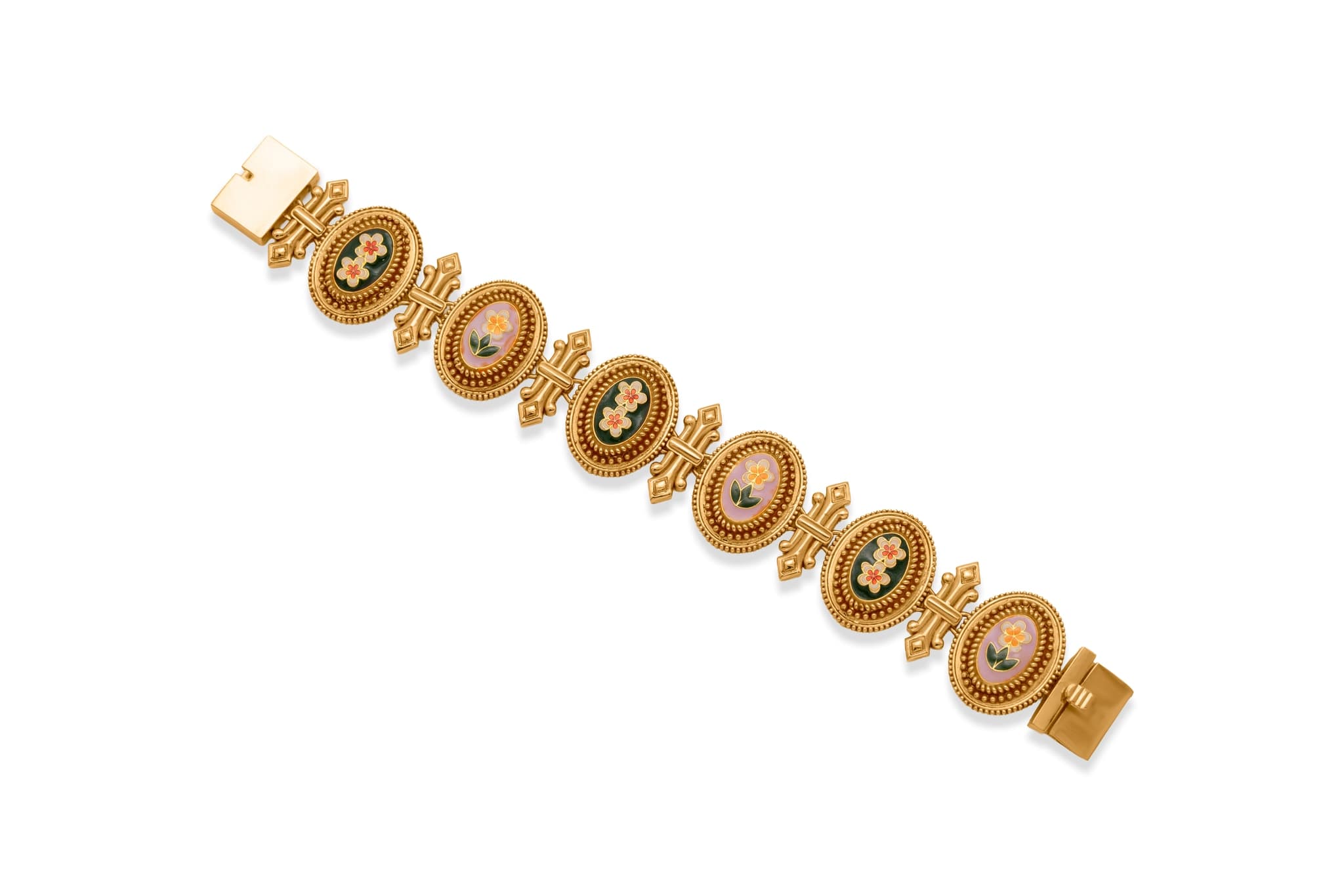 ENCHANTED FLORAL MOSAIC GOLD BRACELET