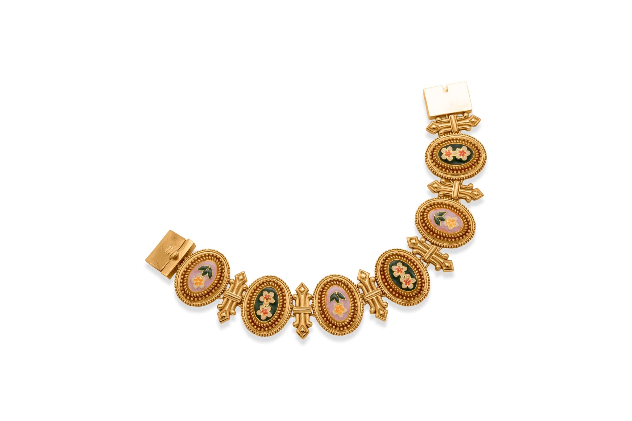 ENCHANTED FLORAL MOSAIC GOLD BRACELET