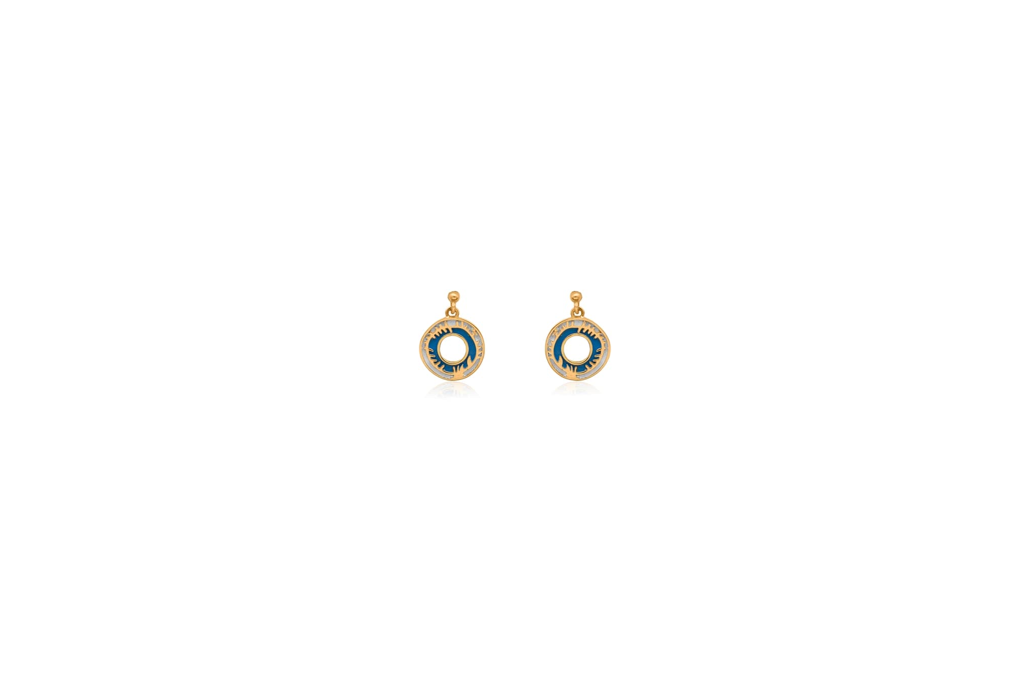 ABSTRACT AURA SILVER DROP EARRINGS