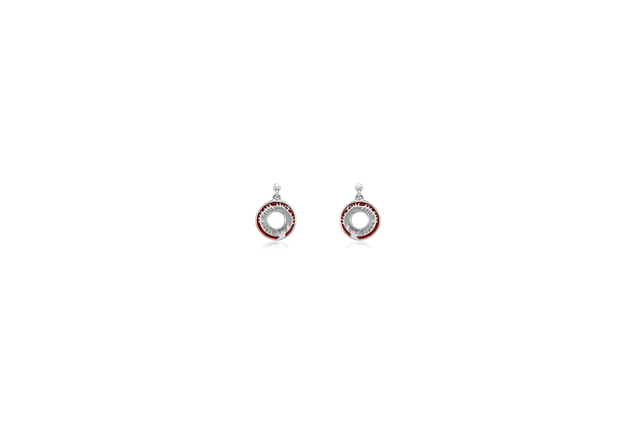 ABSTRACT AURA SILVER DROP EARRINGS