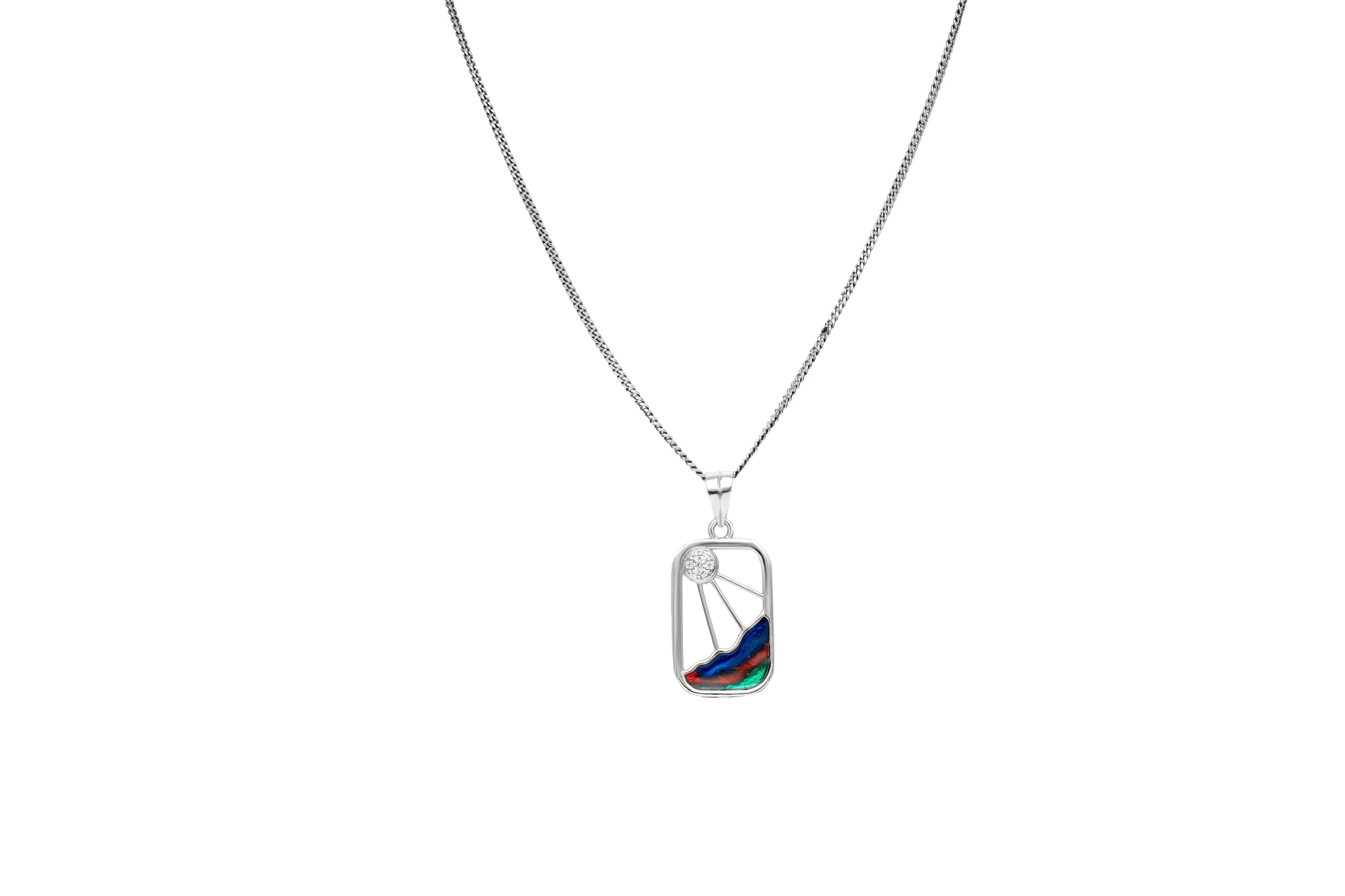 Sun And Sea Silver Pendant