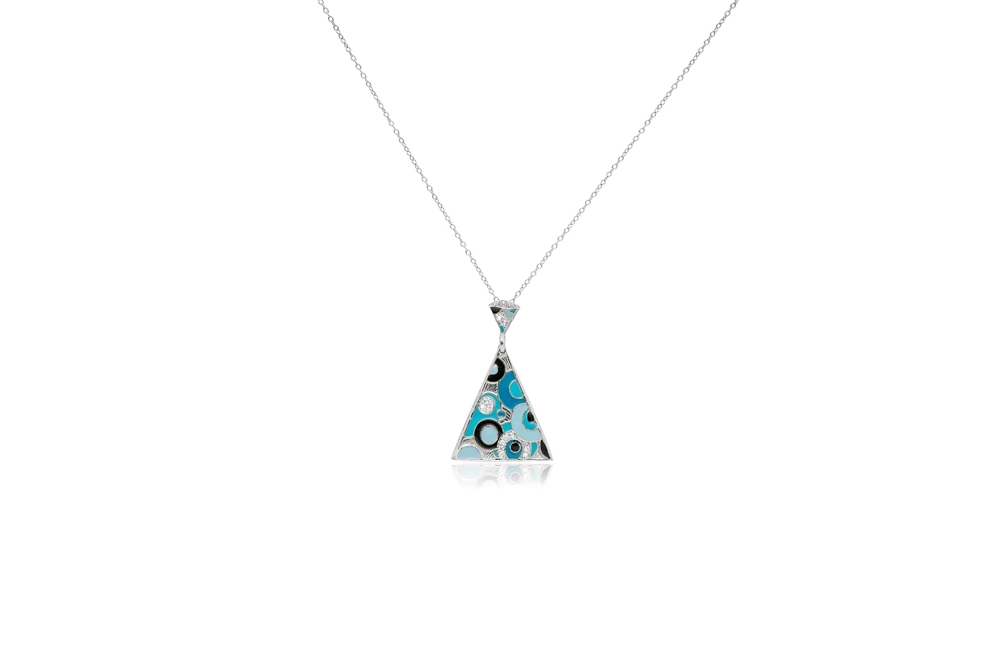 Abstract Art Silver Pendant