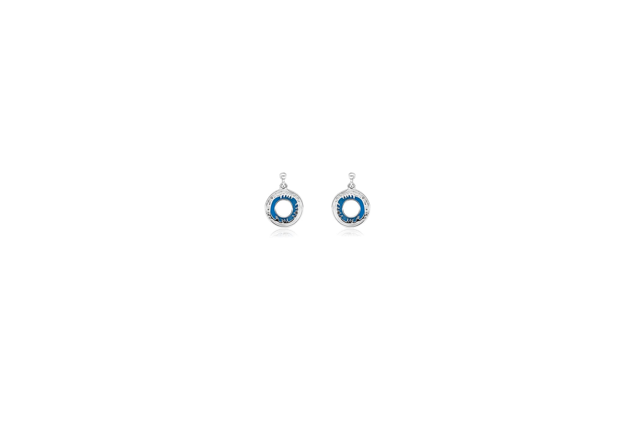 ABSTRACT AURA SILVER DROP EARRINGS