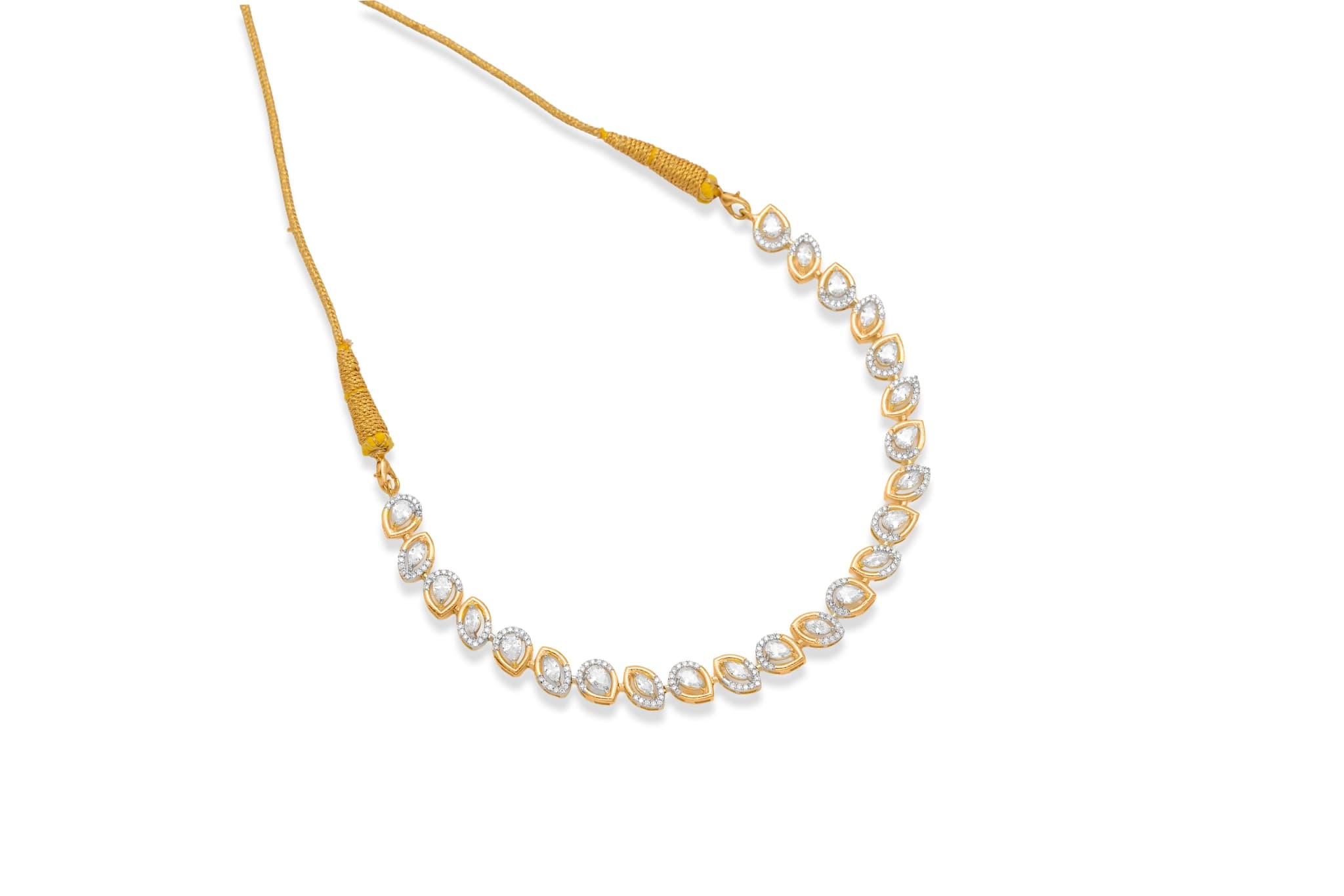 TEARDROP SYMPHONY DIAMOND NECKLACE (18K WITH NATURAL DIAMONDS)
