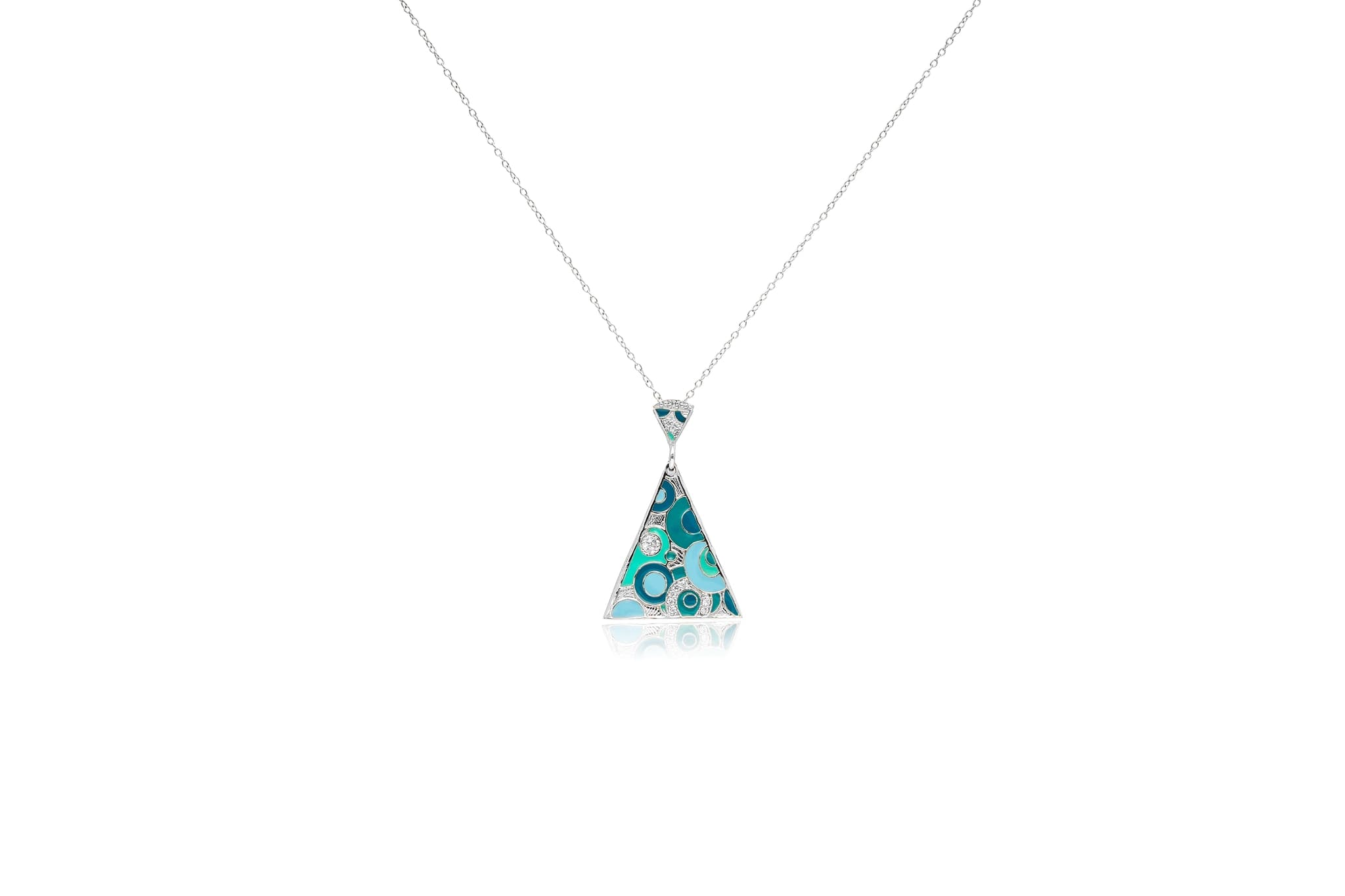 Abstract Art Silver Pendant