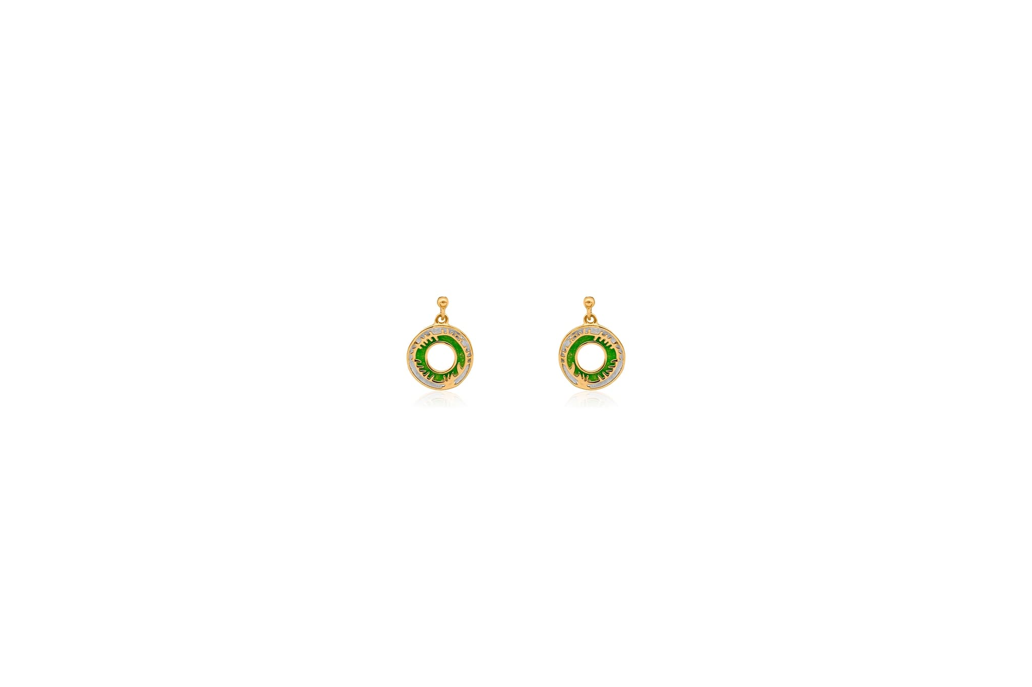 ABSTRACT AURA SILVER DROP EARRINGS