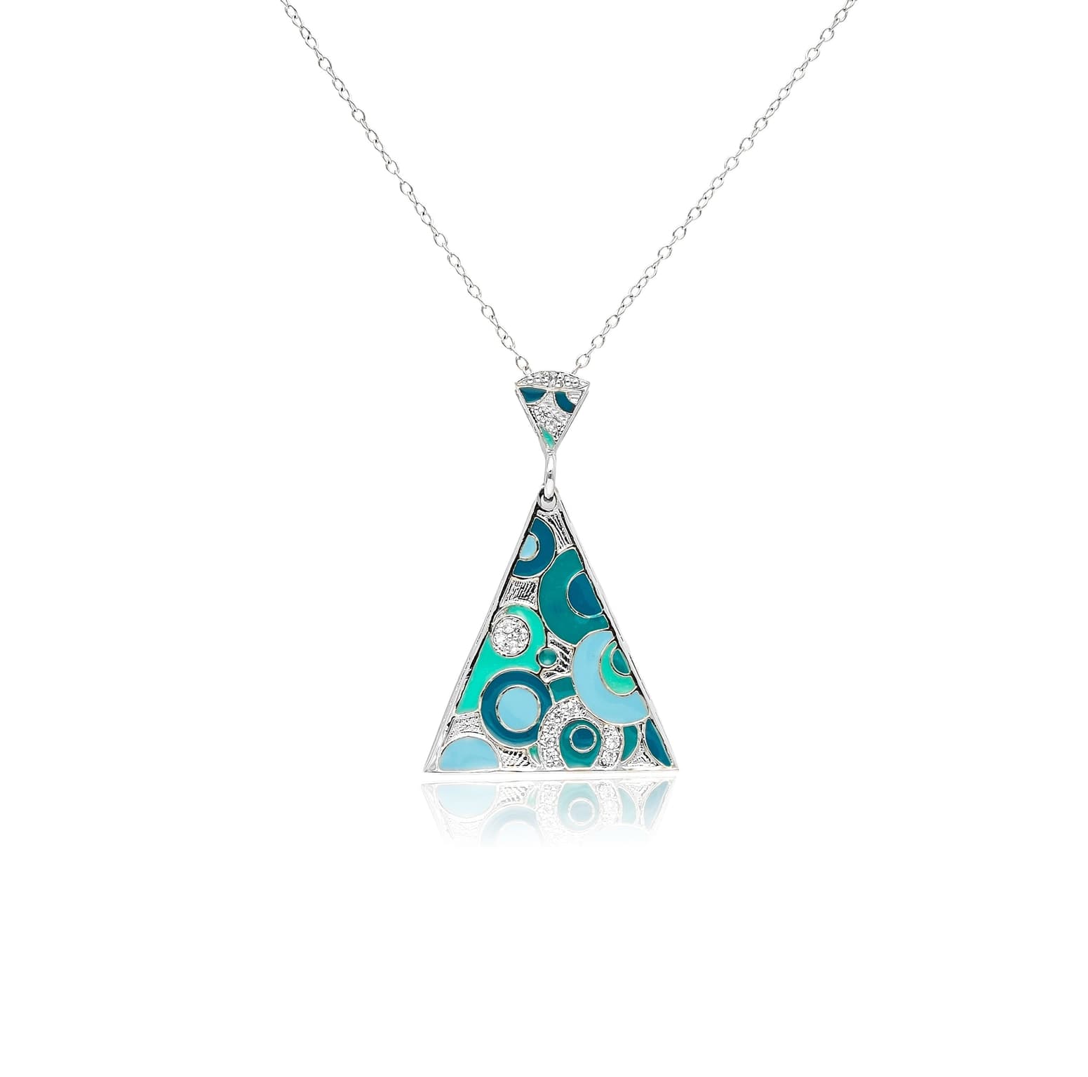 Abstract Art Silver Pendant