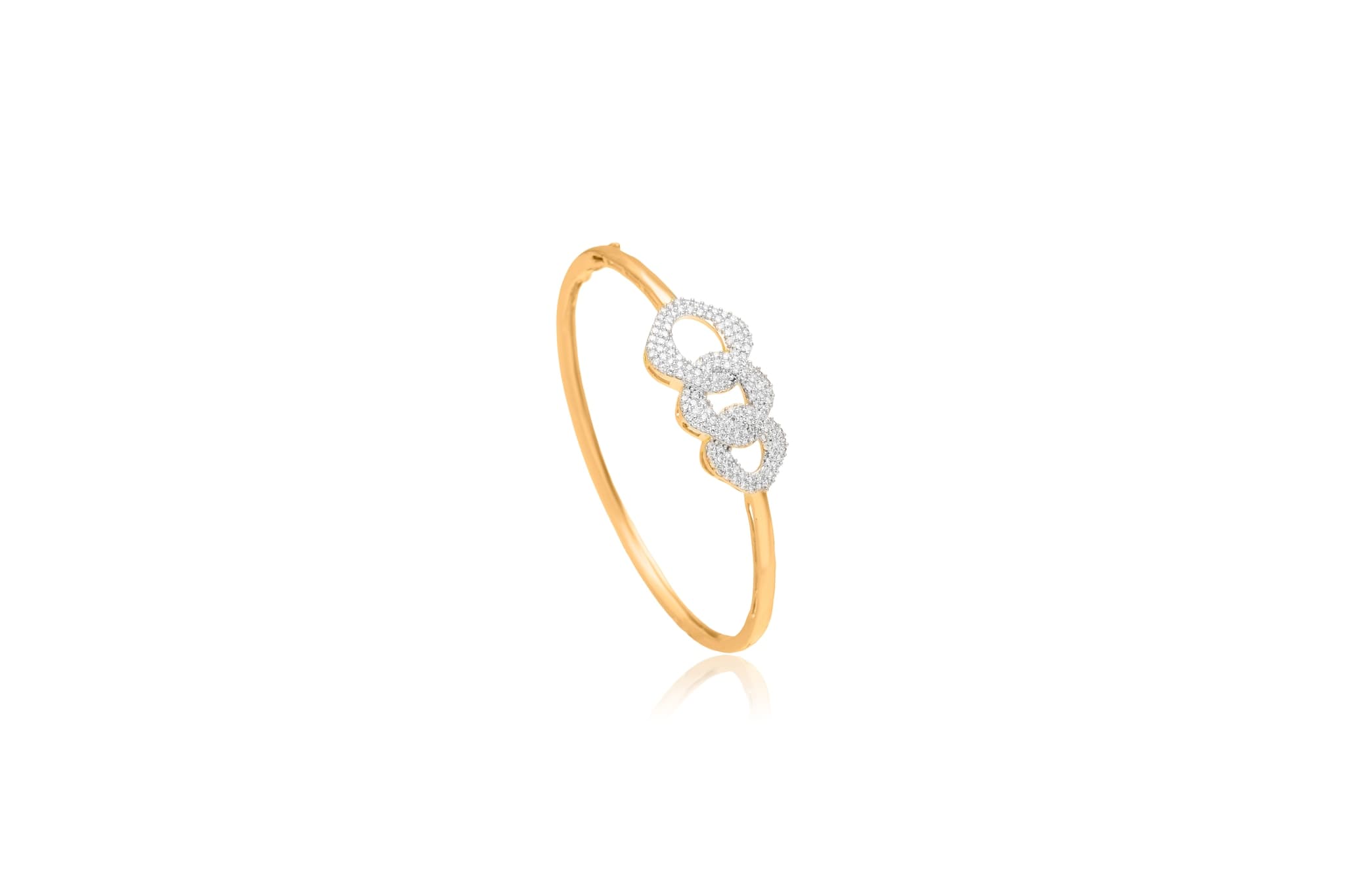 LINKED RADIANCE DIAMOND BANGLE (18K WITH NATURAL DIAMONDS)