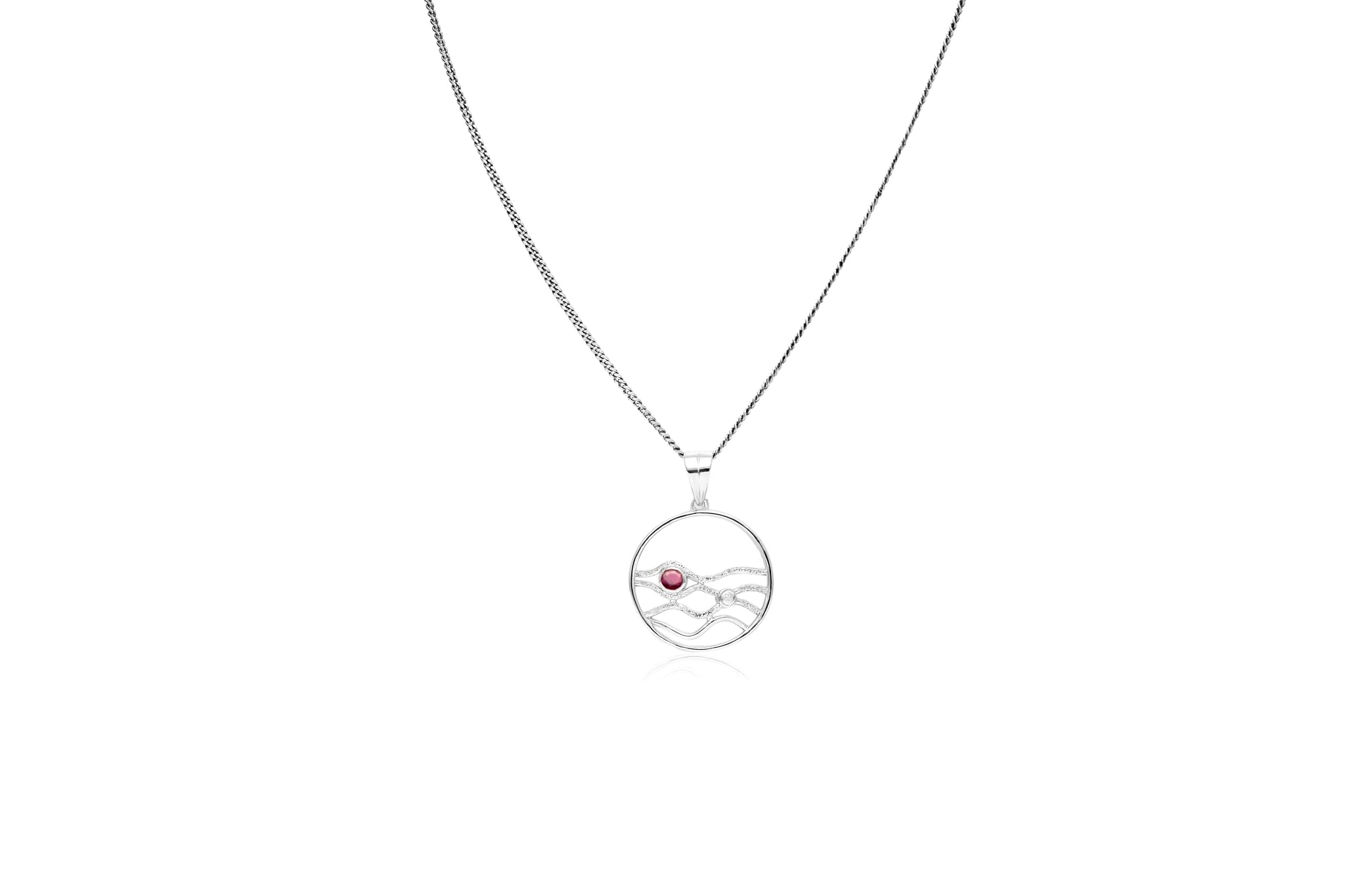 Wavy Art Silver Pendant