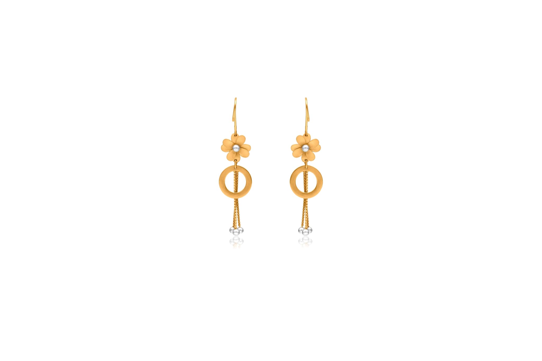 FLORAL ORBIT GOLD EARRINGS