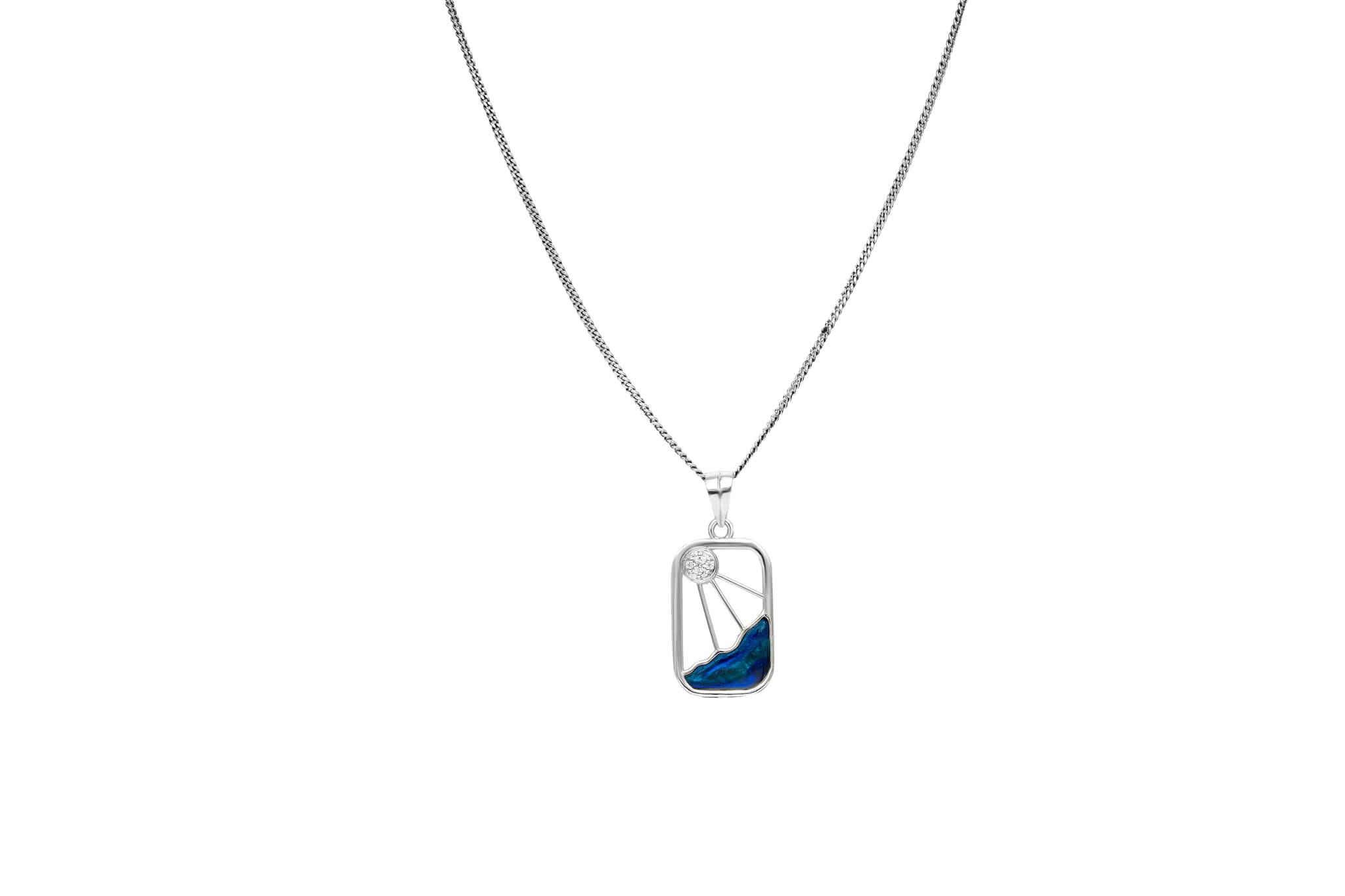 Sun And Sea Silver Pendant