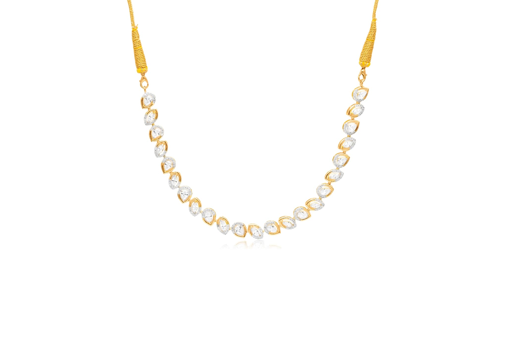 TEARDROP SYMPHONY DIAMOND NECKLACE (18K WITH NATURAL DIAMONDS)