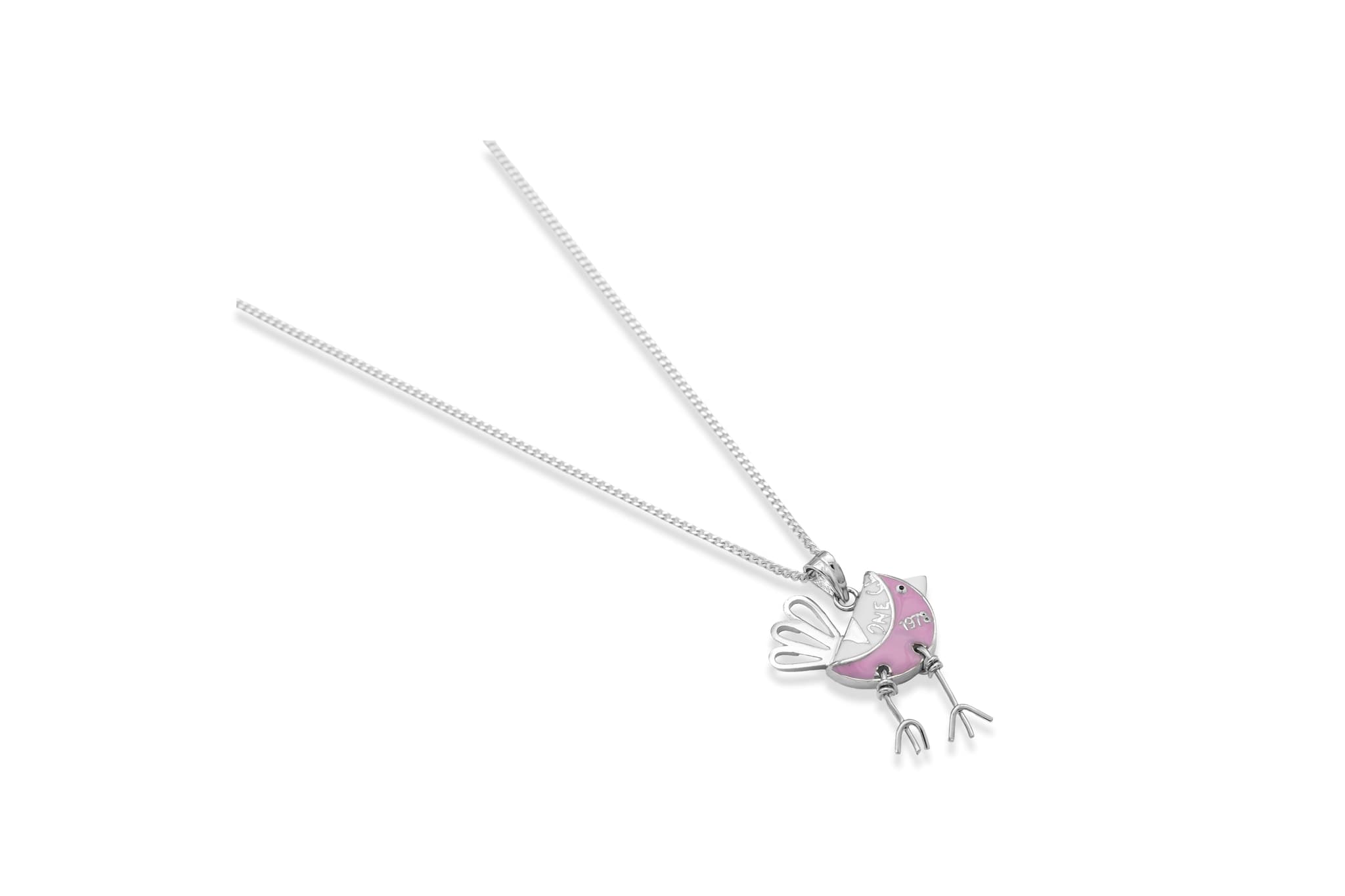 CUTE TWITTER SILVER PENDANT