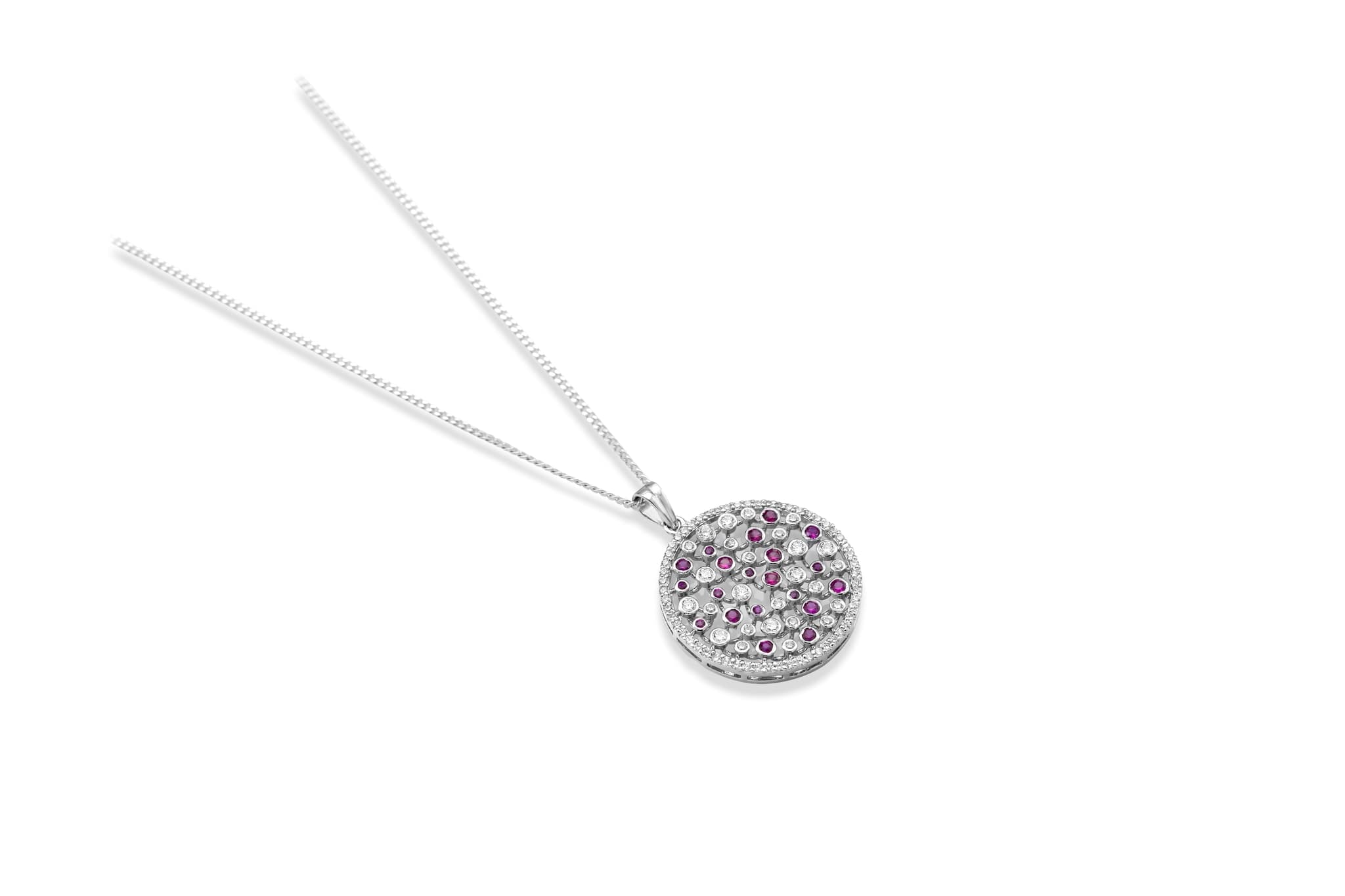 SPARKLE DISC SILVER PENDANT