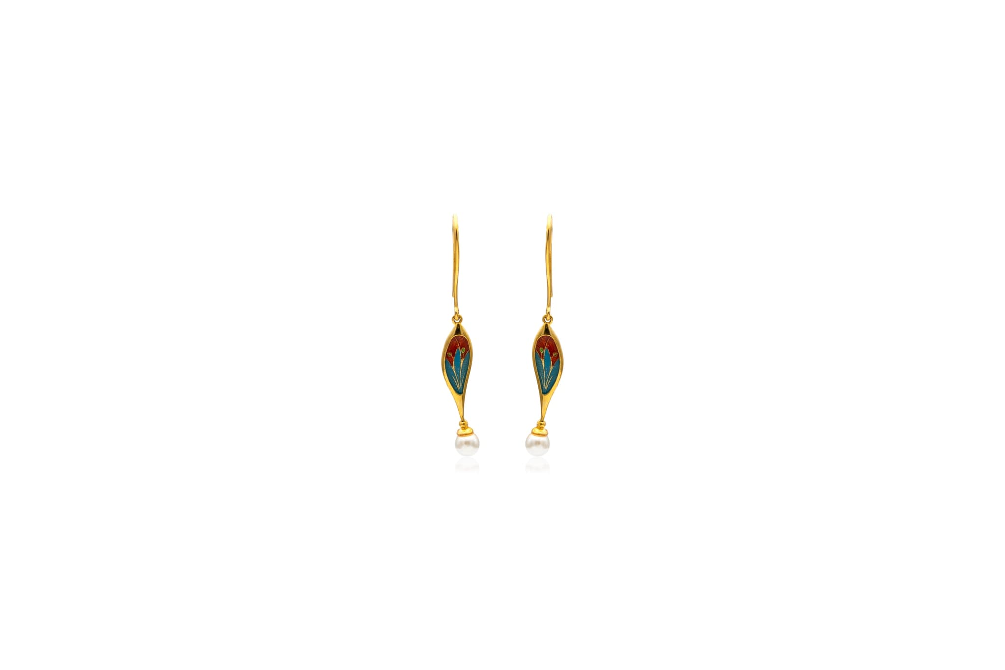 ENAMEL ECHO SILVER EARRINGS