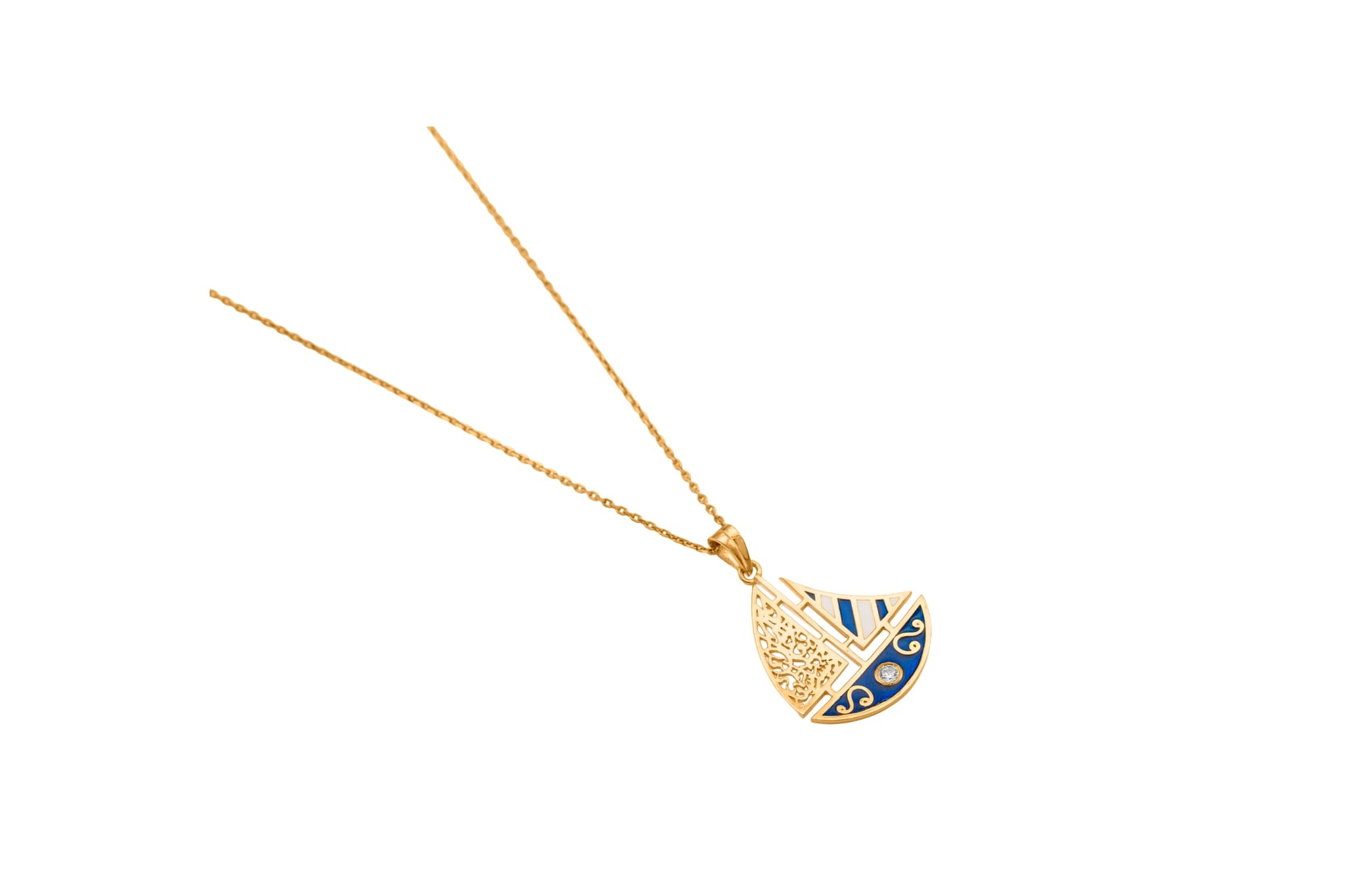 MYSTIC SAILBOAT SILVER PENDANT