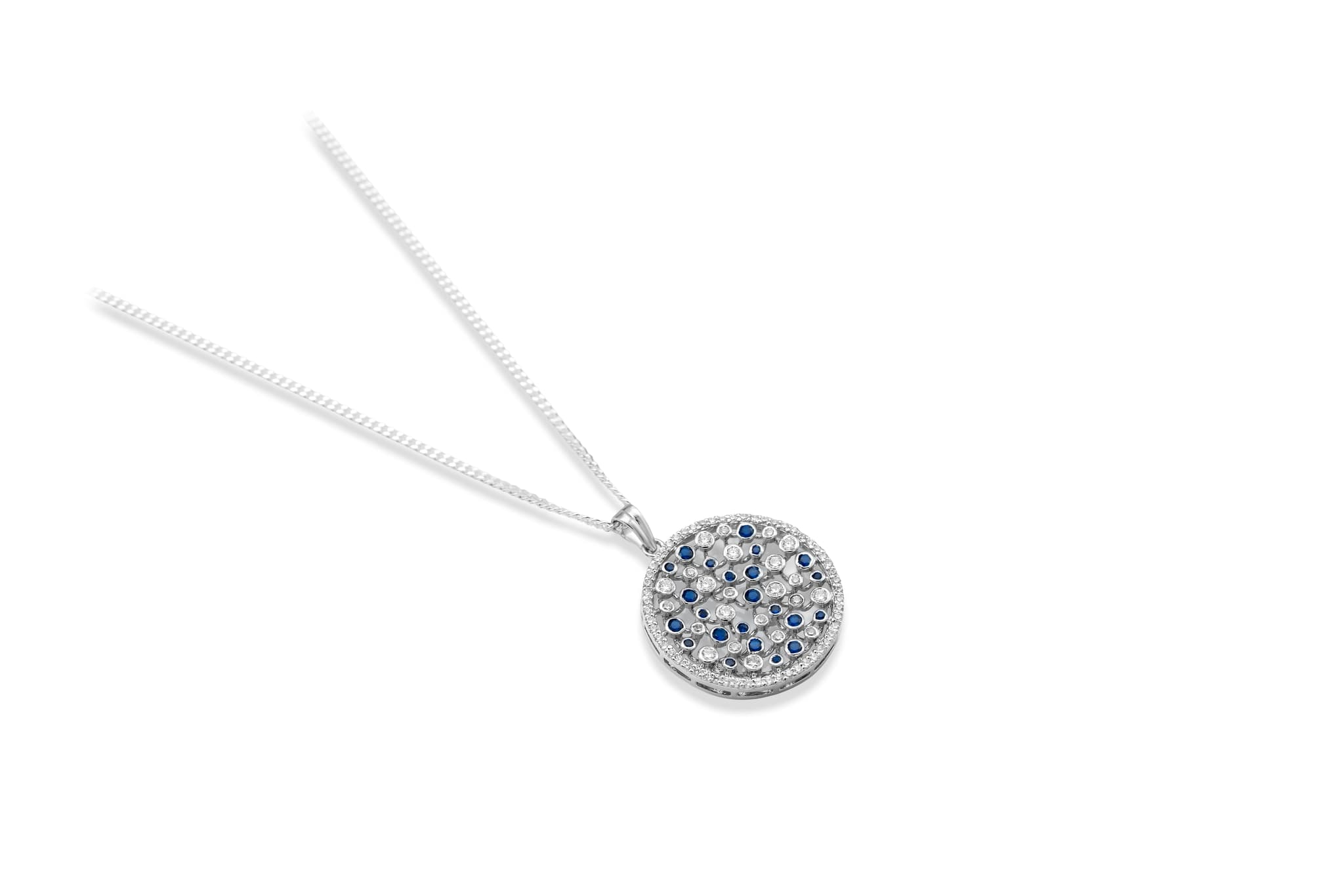 SPARKLE DISC SILVER PENDANT