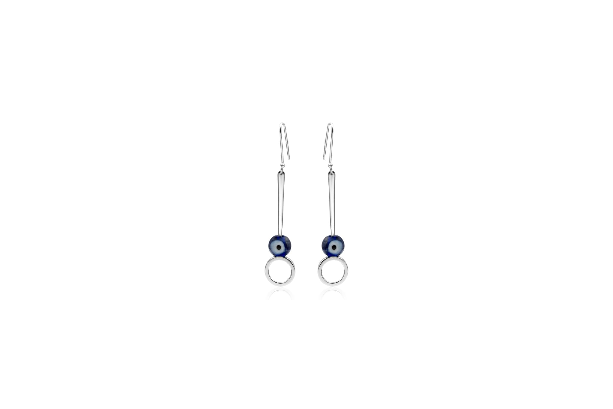SACRED EVIL EYE SILVER EARRINGS