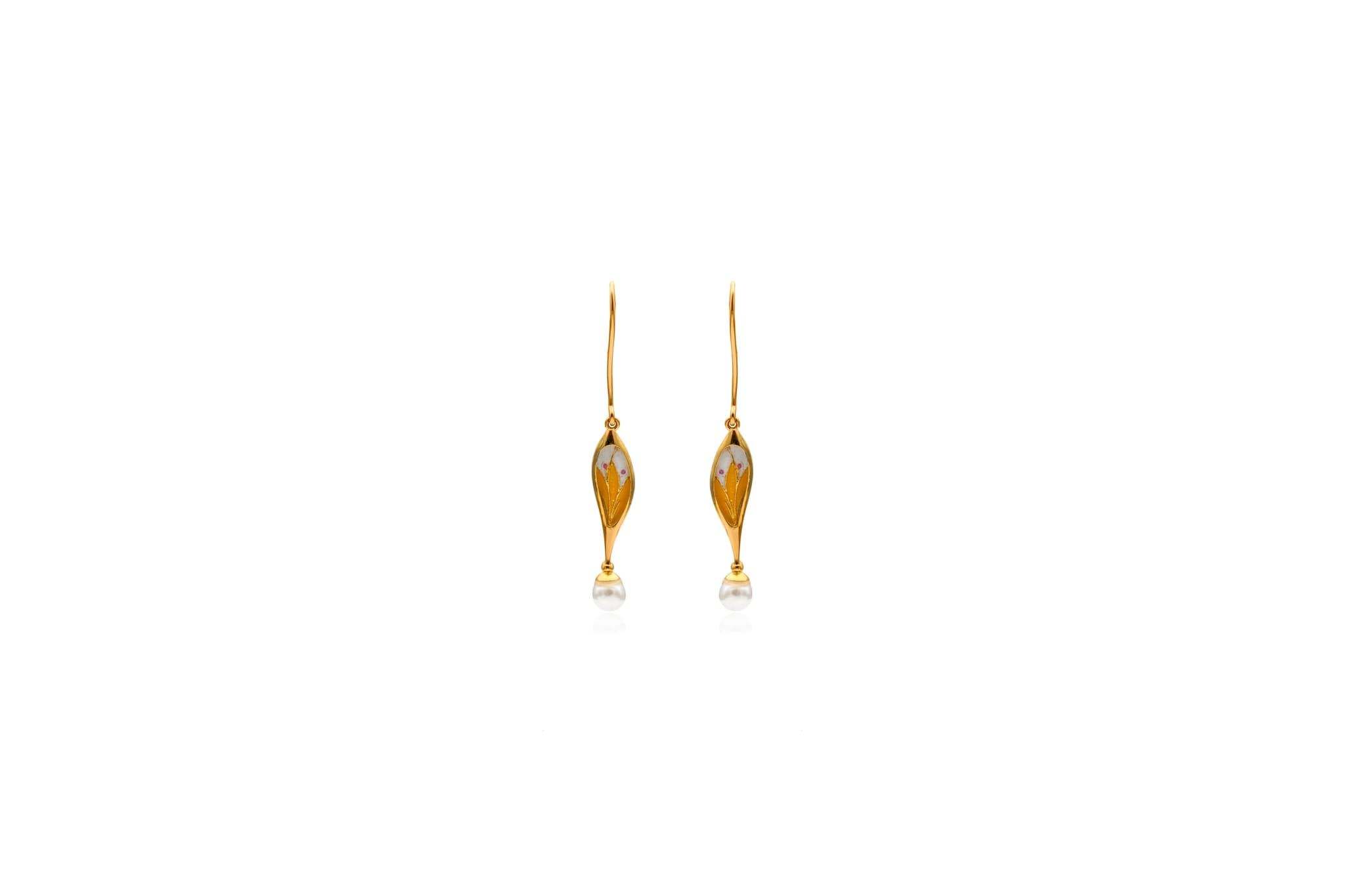 ENAMEL ECHO SILVER EARRINGS