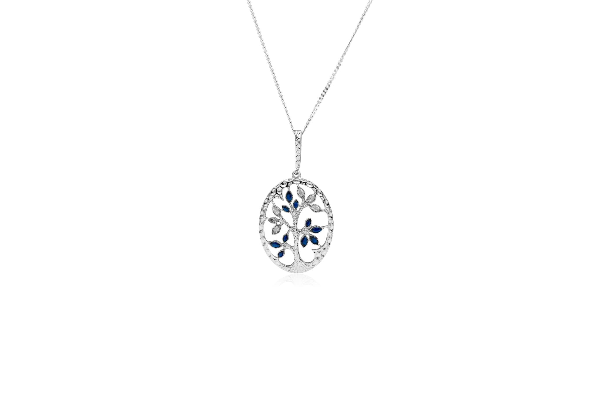 MYSTIC ZIRCON TREE SILVER PENDANT