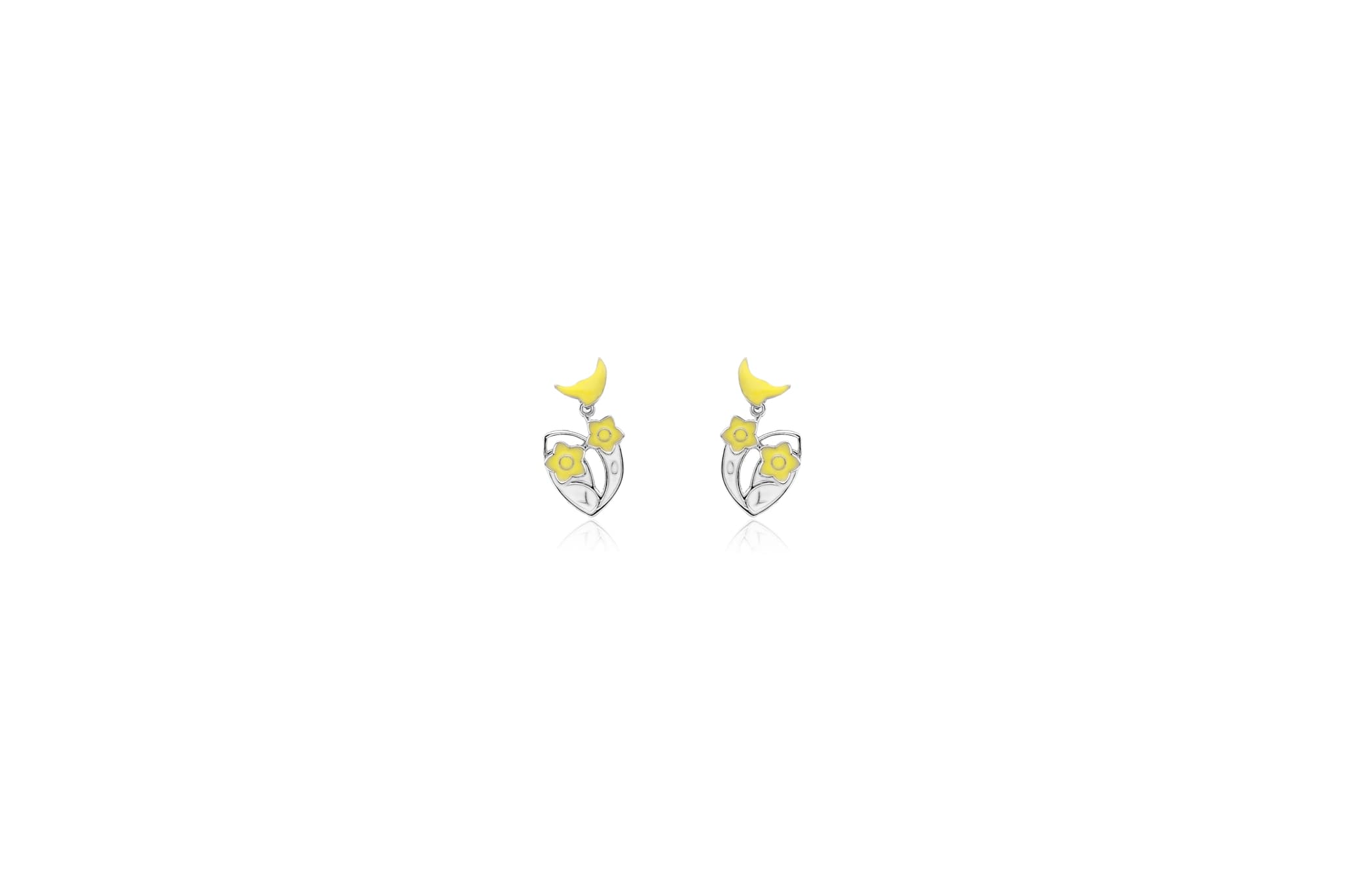 TWIN BLOSSOM SILVER EARRING