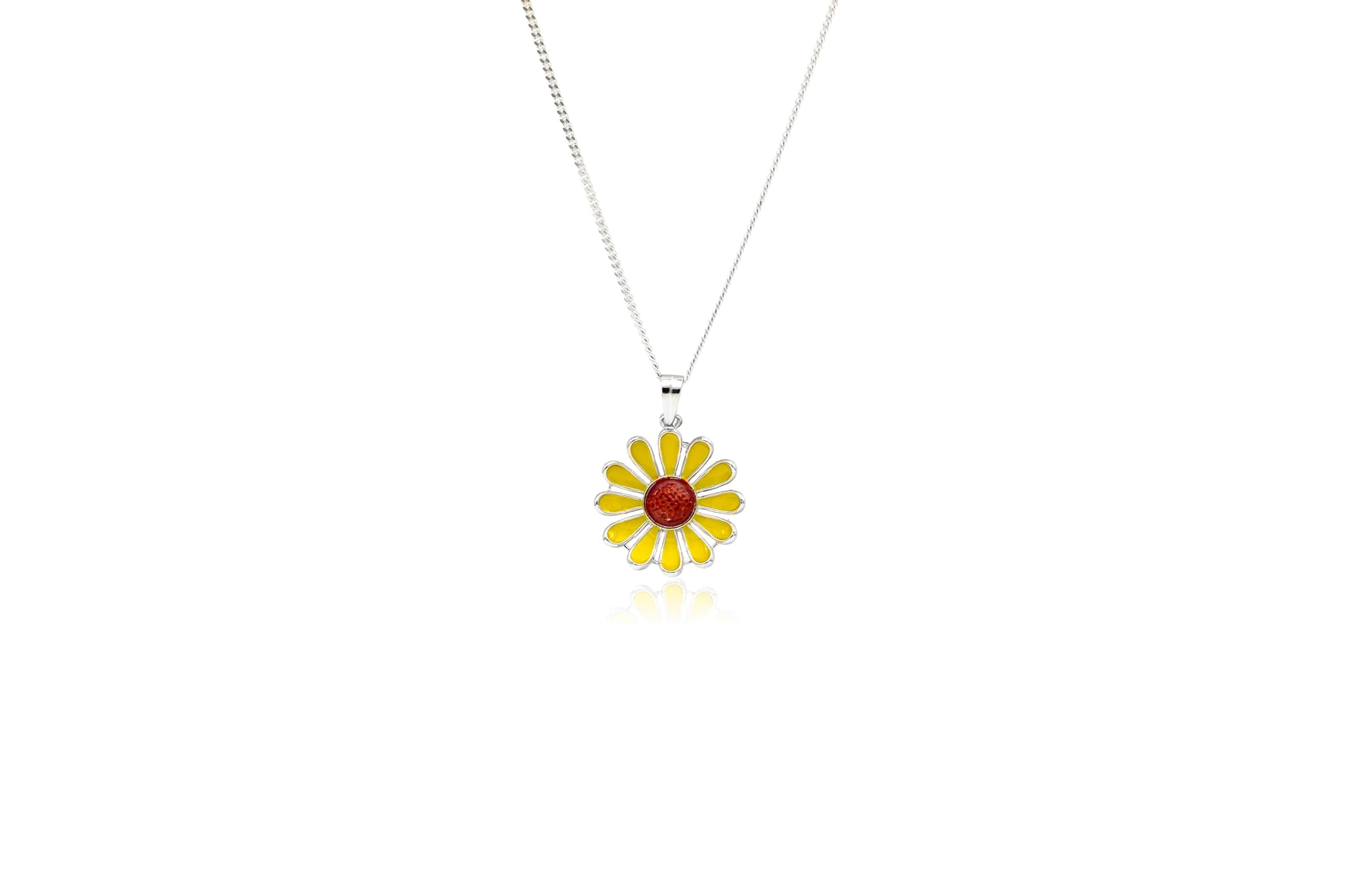 BEAUTIFUL DAISY SILVER PENDANT SET