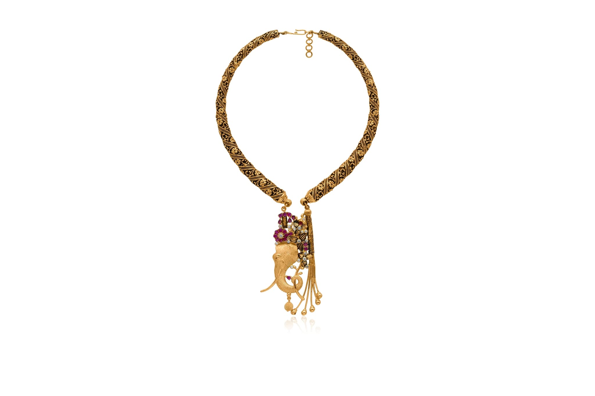 GANAPATI VANDANA GOLD NECKLACE SET