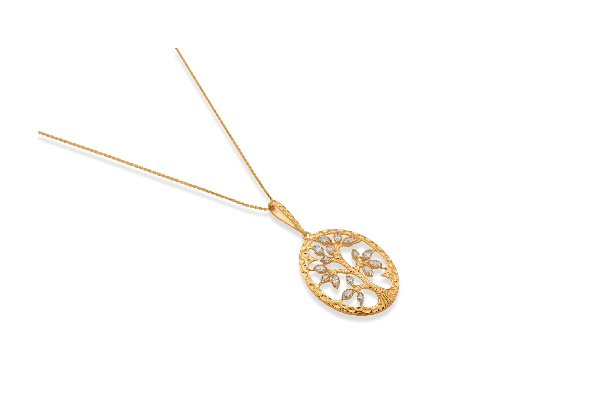 MYSTIC ZIRCON TREE SILVER PENDANT