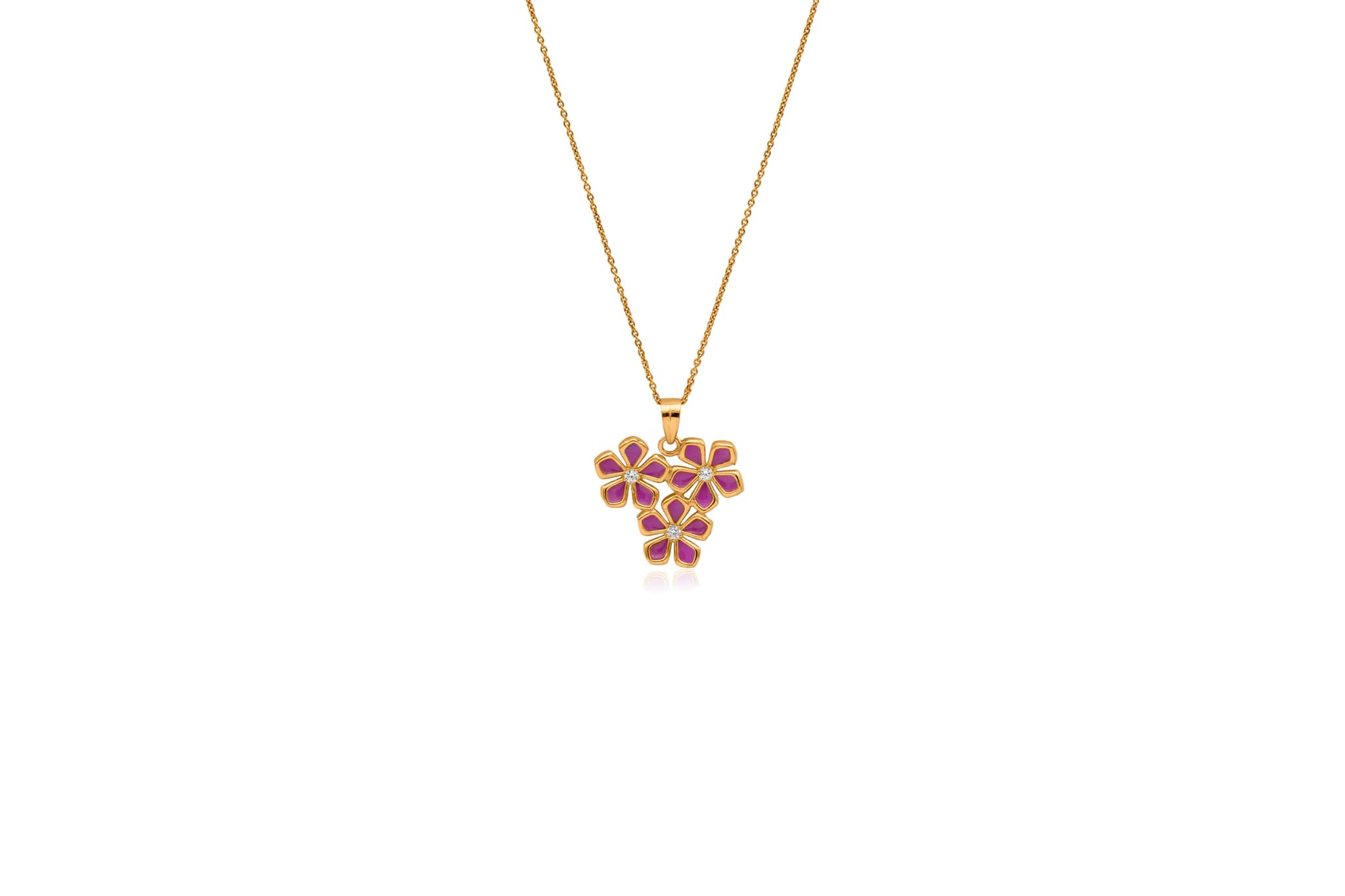 FLORAL BOUQUET SILVER PENDANT SET