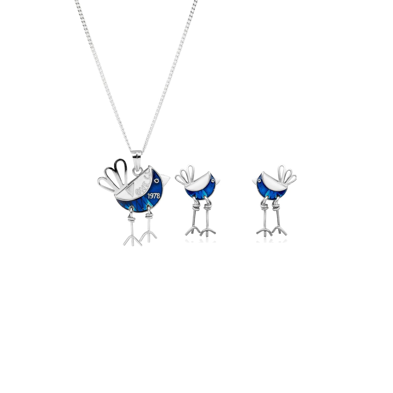 VINTAGE BIRD PENDANT SET