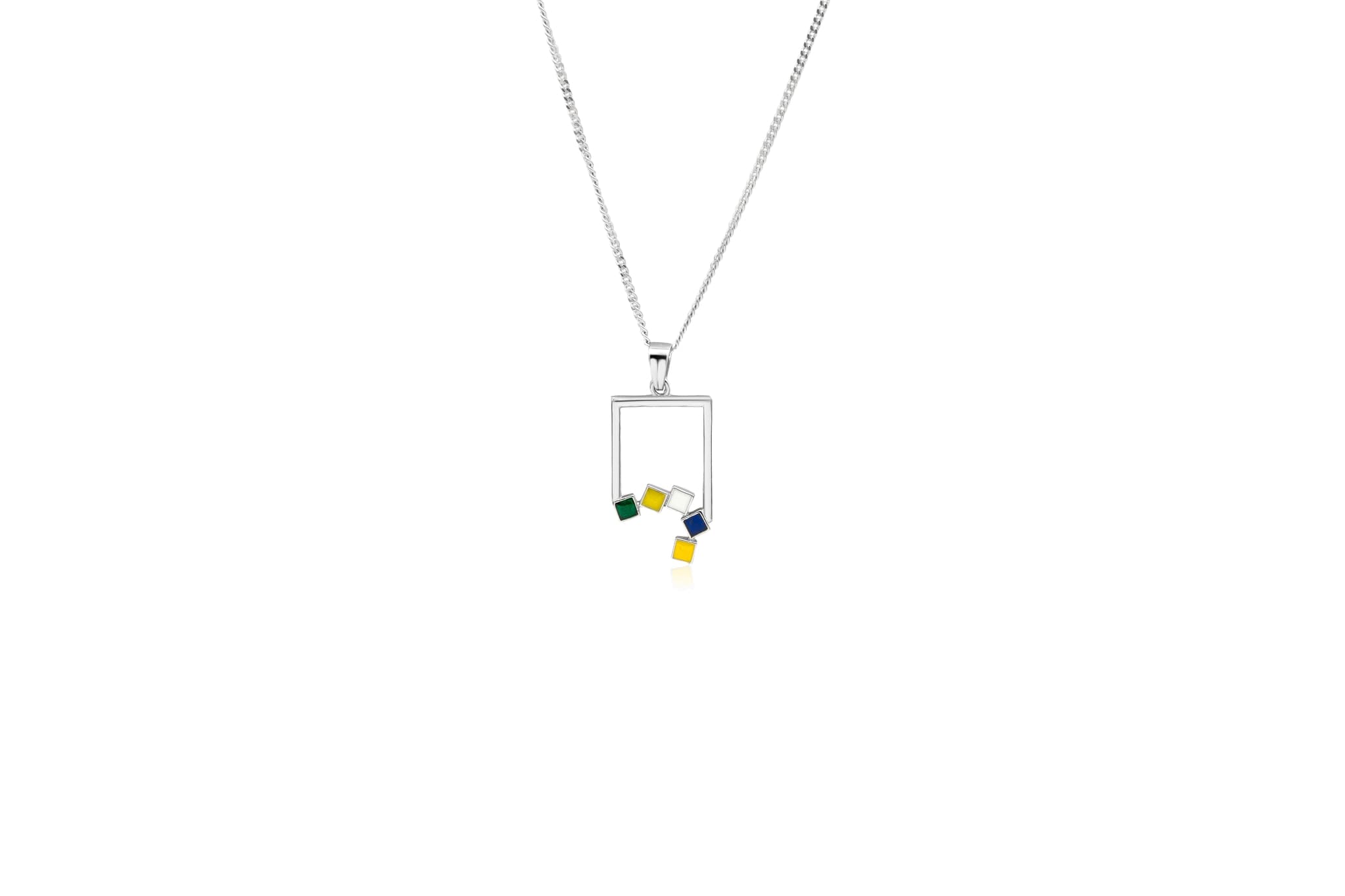 COLOR DROP SILVER PENDANT