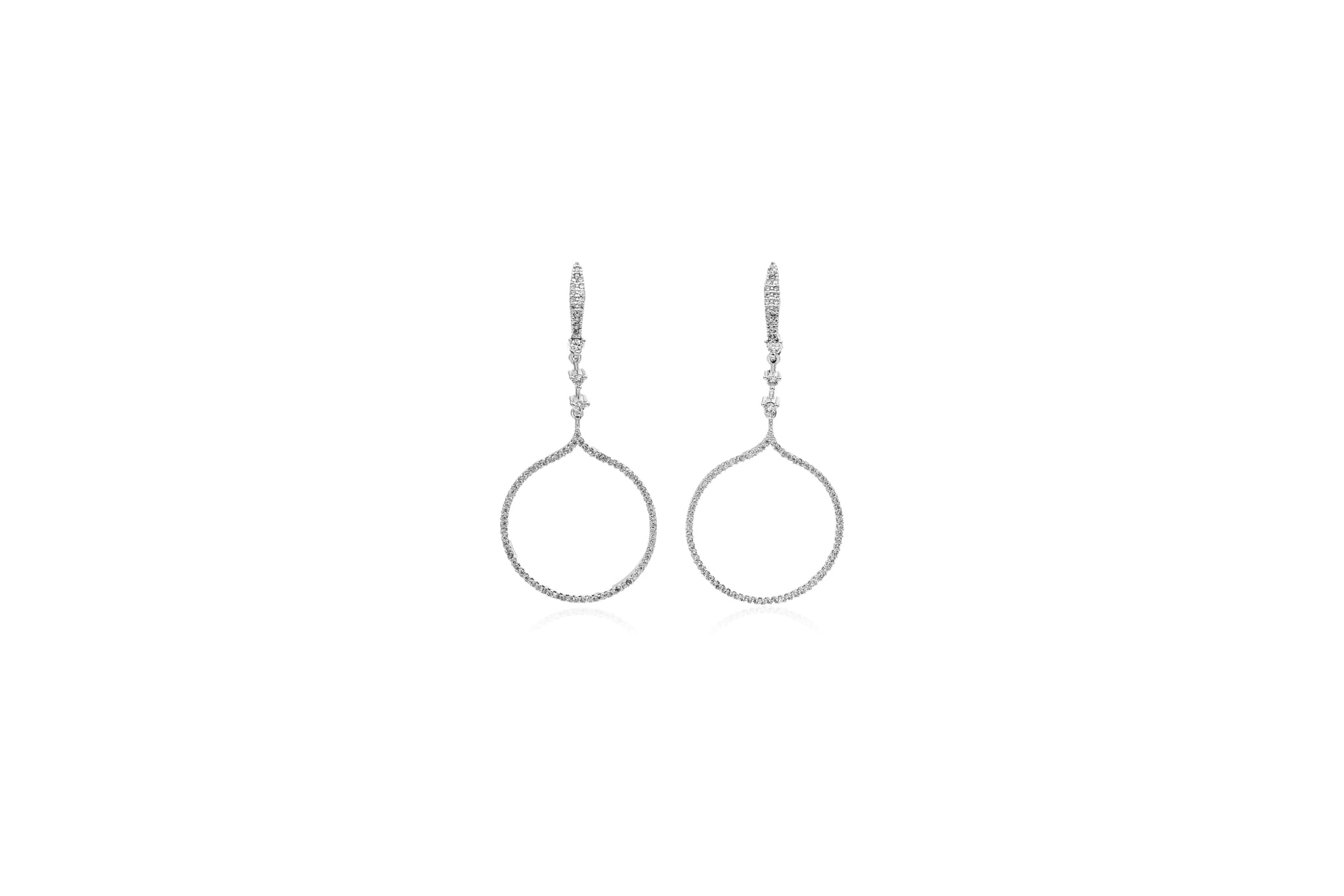 92.5 SILVER HANDCRAFTED DANGLING SILVER HOOPS