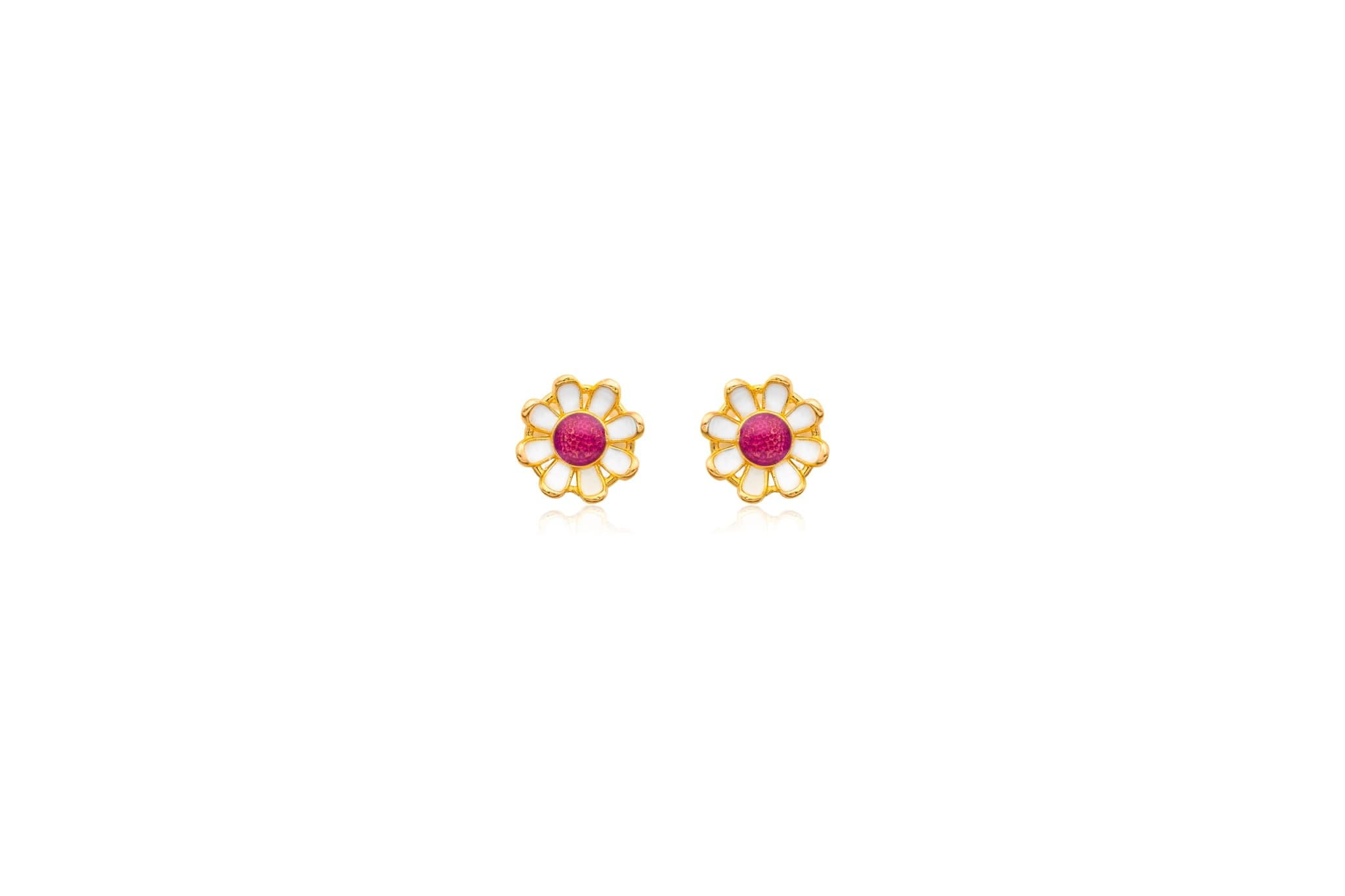 MEENAKARI SUNFLOWER SILVER EARRINGS