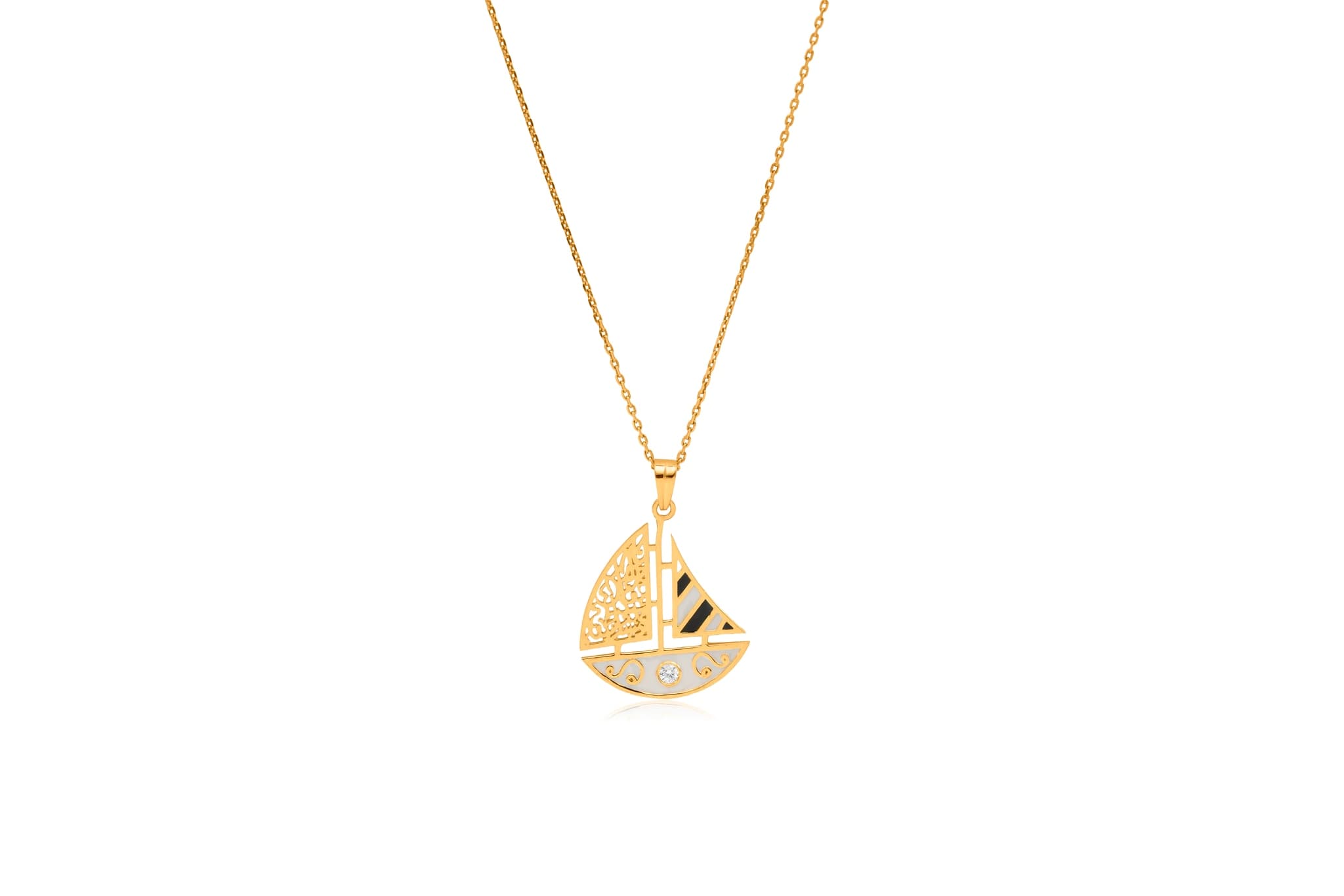 MYSTIC SAILBOAT SILVER PENDANT