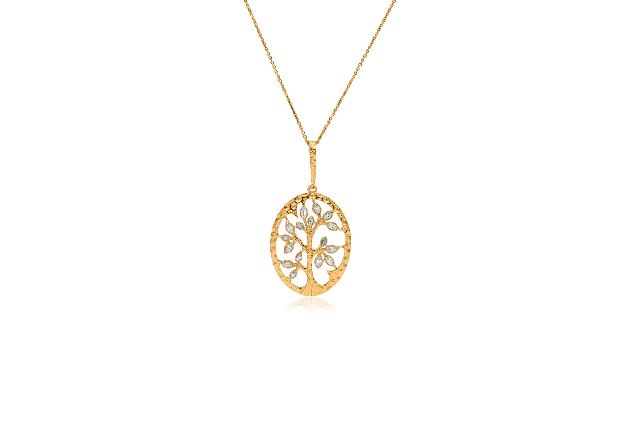 MYSTIC ZIRCON TREE SILVER PENDANT