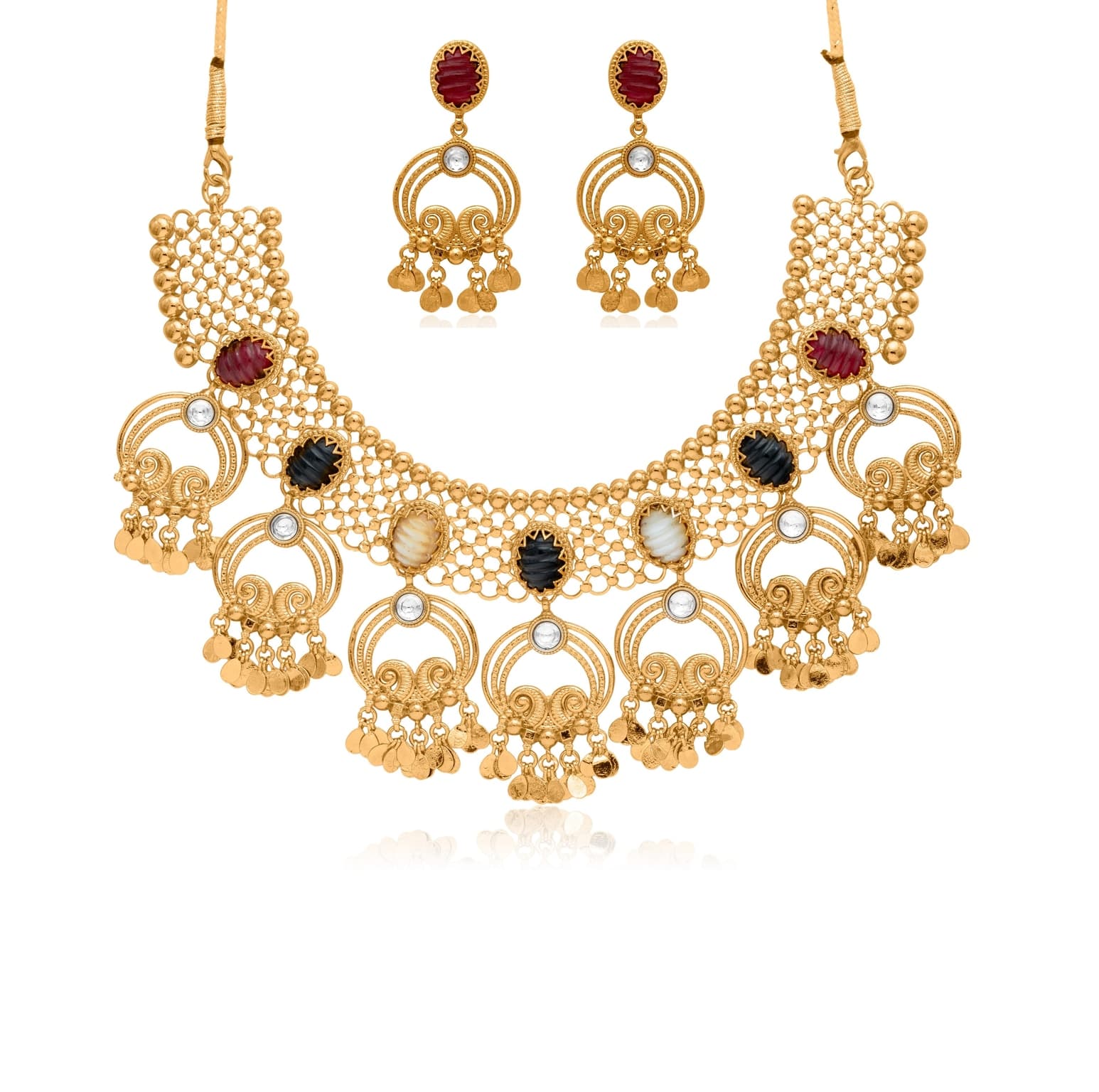 QUARTZ MUSE GOLD NECKLACE SET