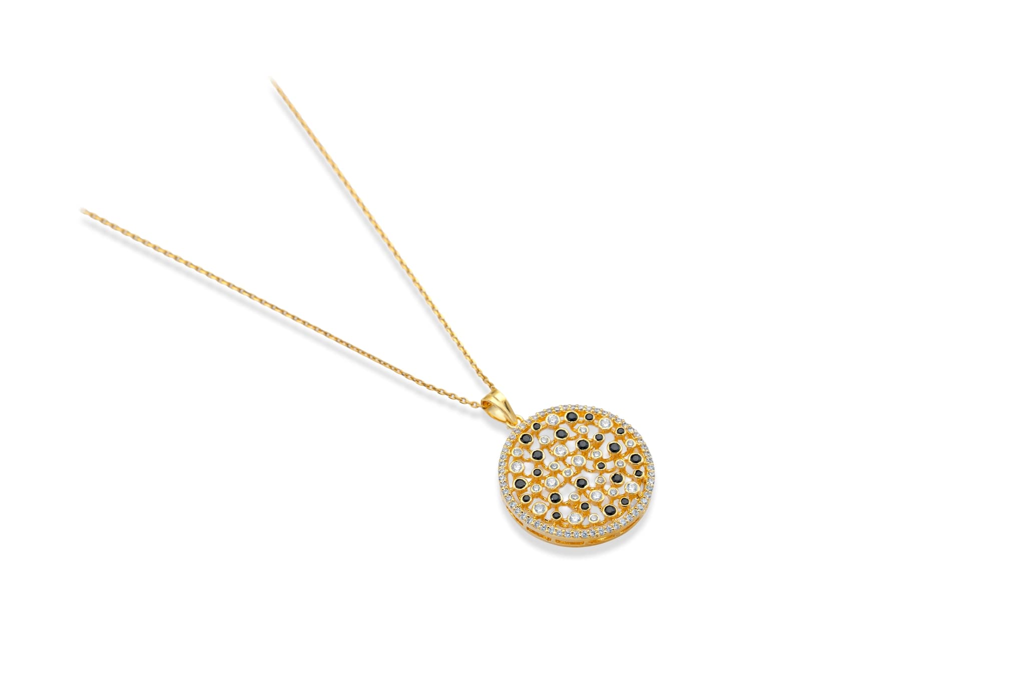 SPARKLE DISC SILVER PENDANT