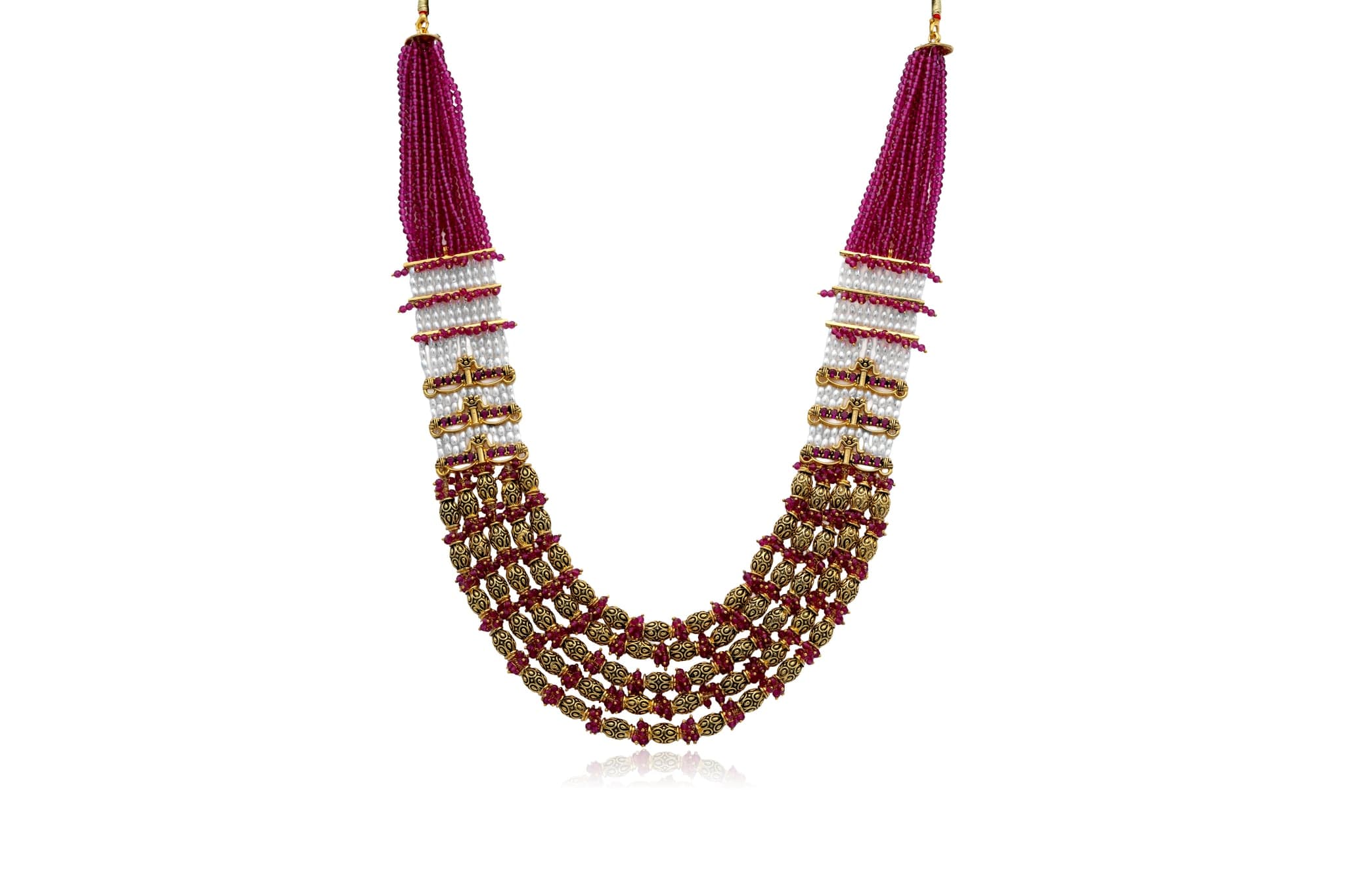 GORGEOUS BEADED GOLD NECKLACE