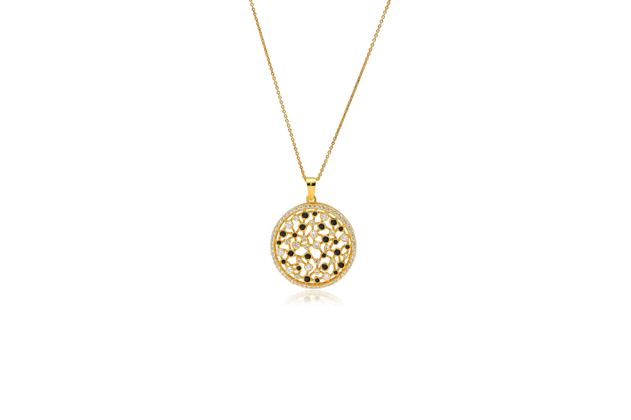 SPARKLE DISC SILVER PENDANT