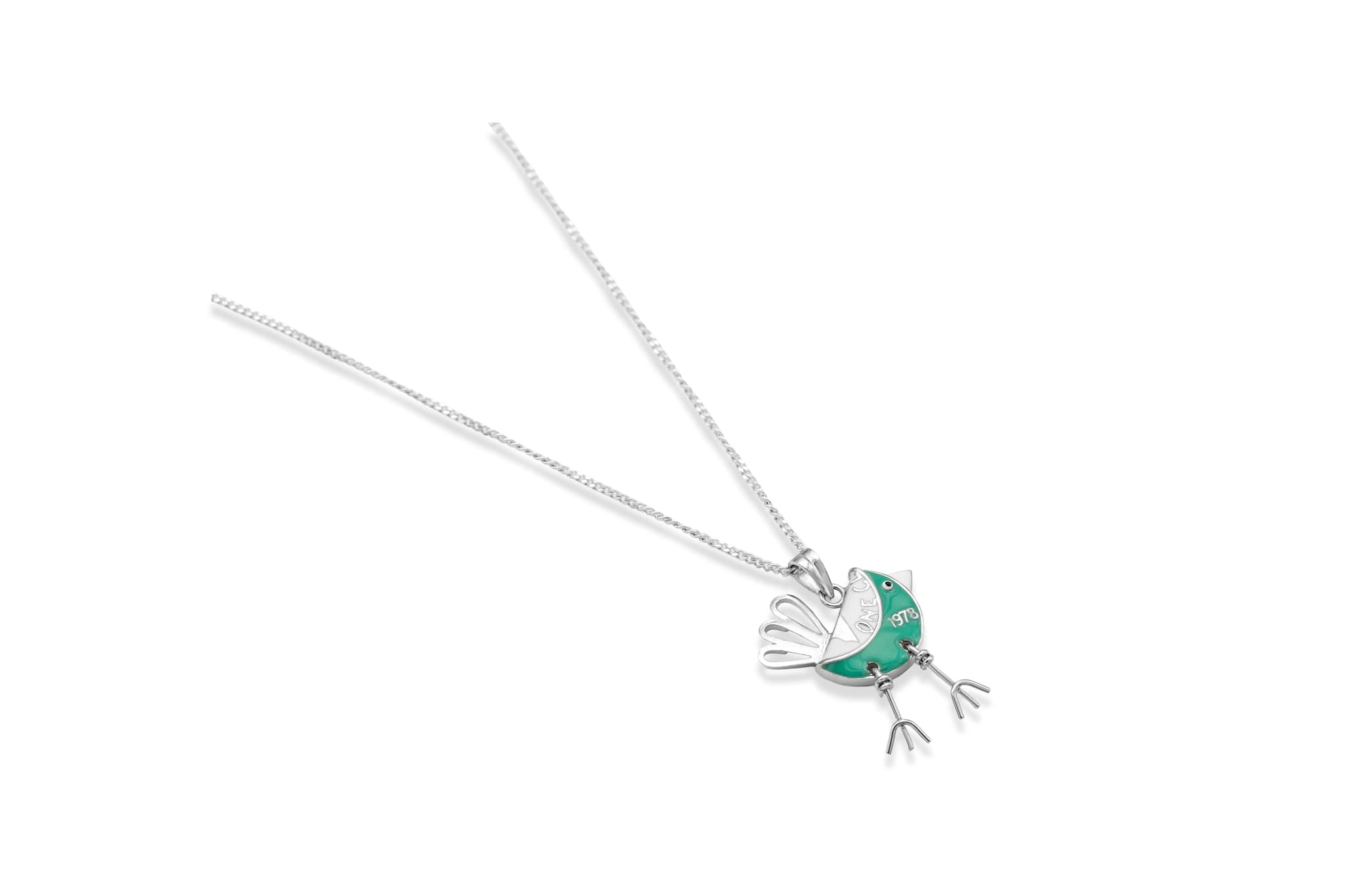 CUTE TWITTER SILVER PENDANT