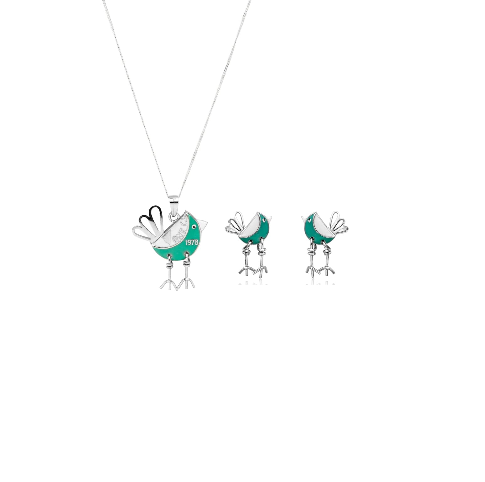 VINTAGE BIRD PENDANT SET