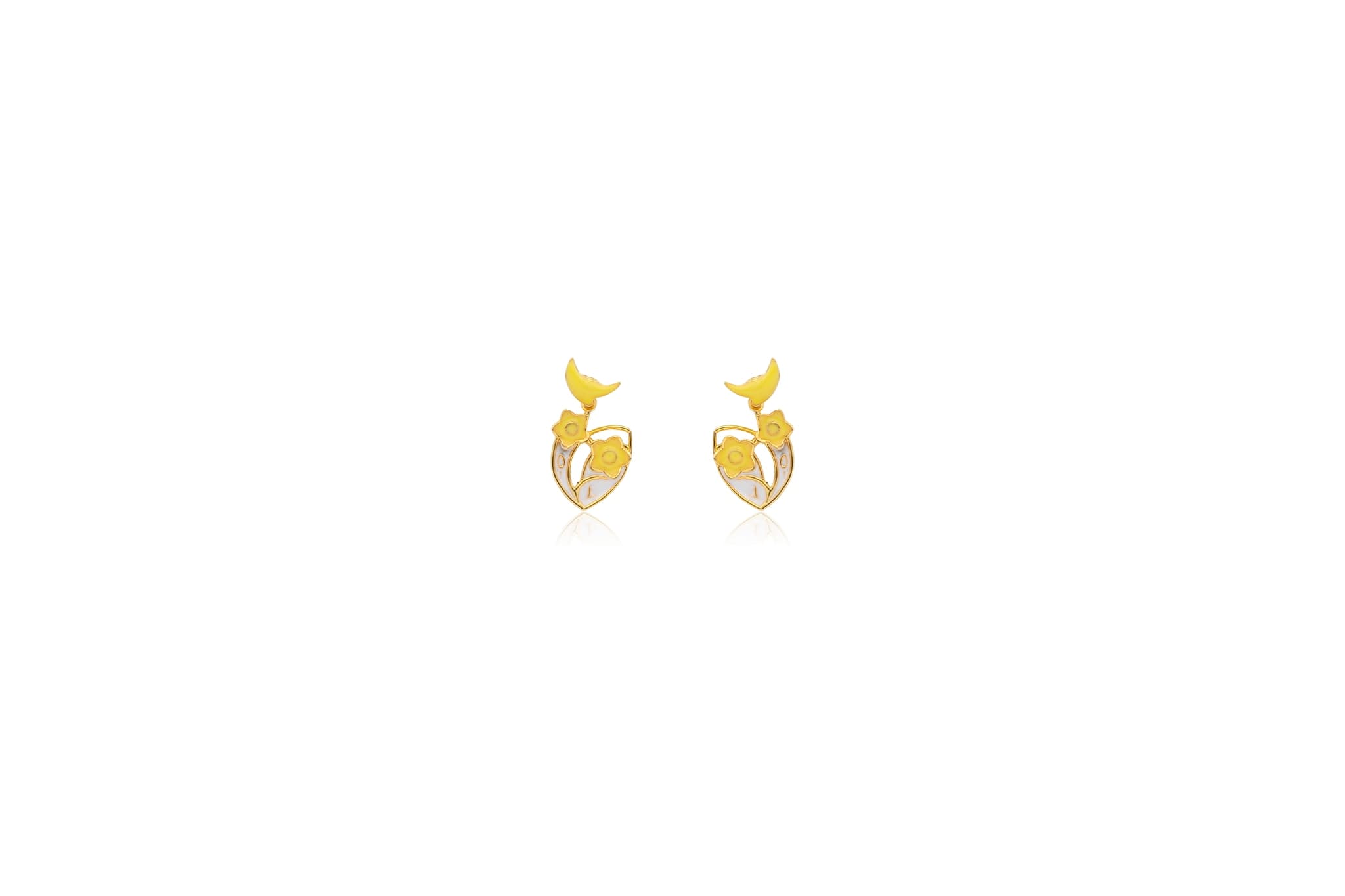 TWIN BLOSSOM SILVER EARRING