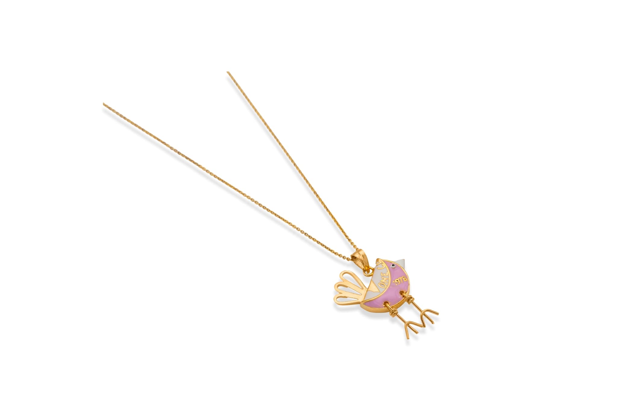 CUTE TWITTER SILVER PENDANT