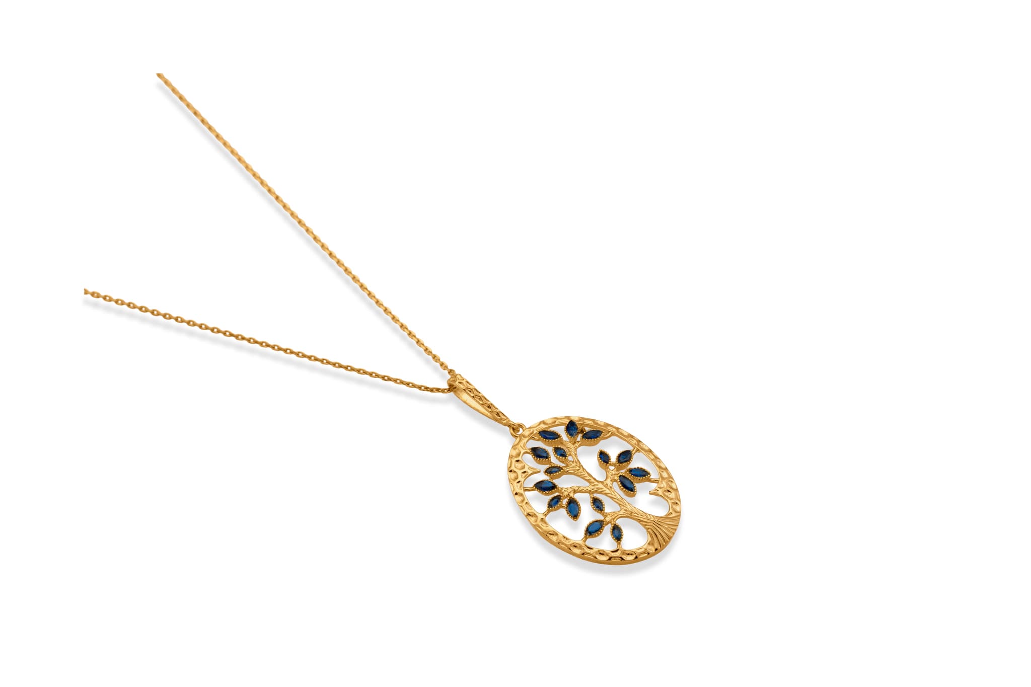 MYSTIC ZIRCON TREE SILVER PENDANT