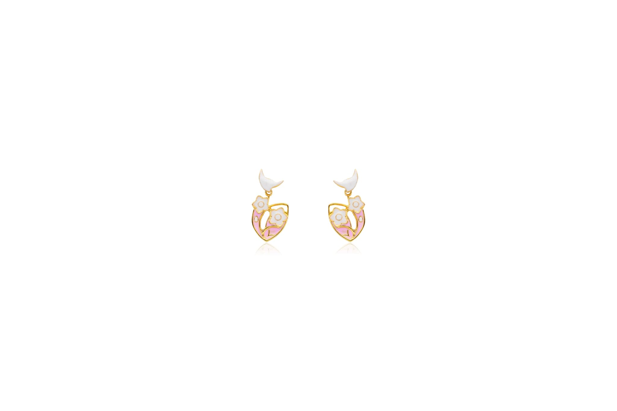 TWIN BLOSSOM SILVER EARRING