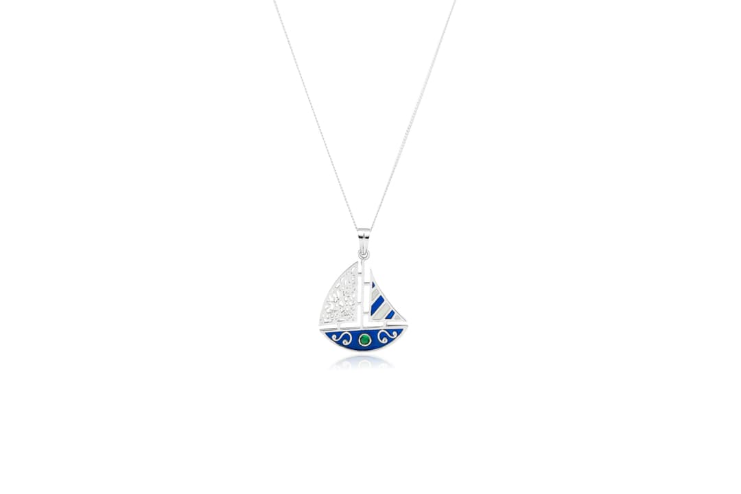 MYSTIC SAILBOAT SILVER PENDANT