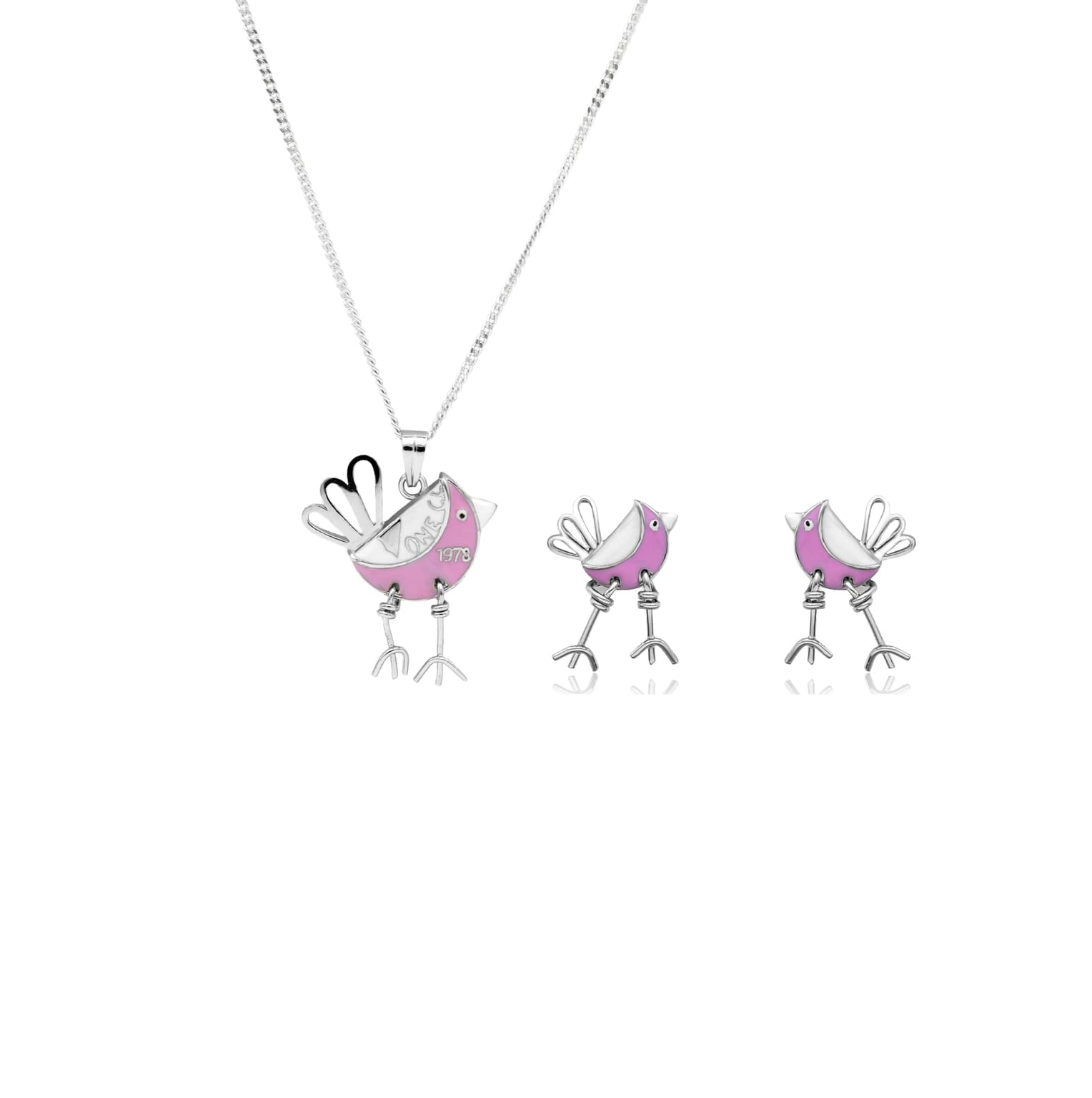 VINTAGE BIRD PENDANT SET
