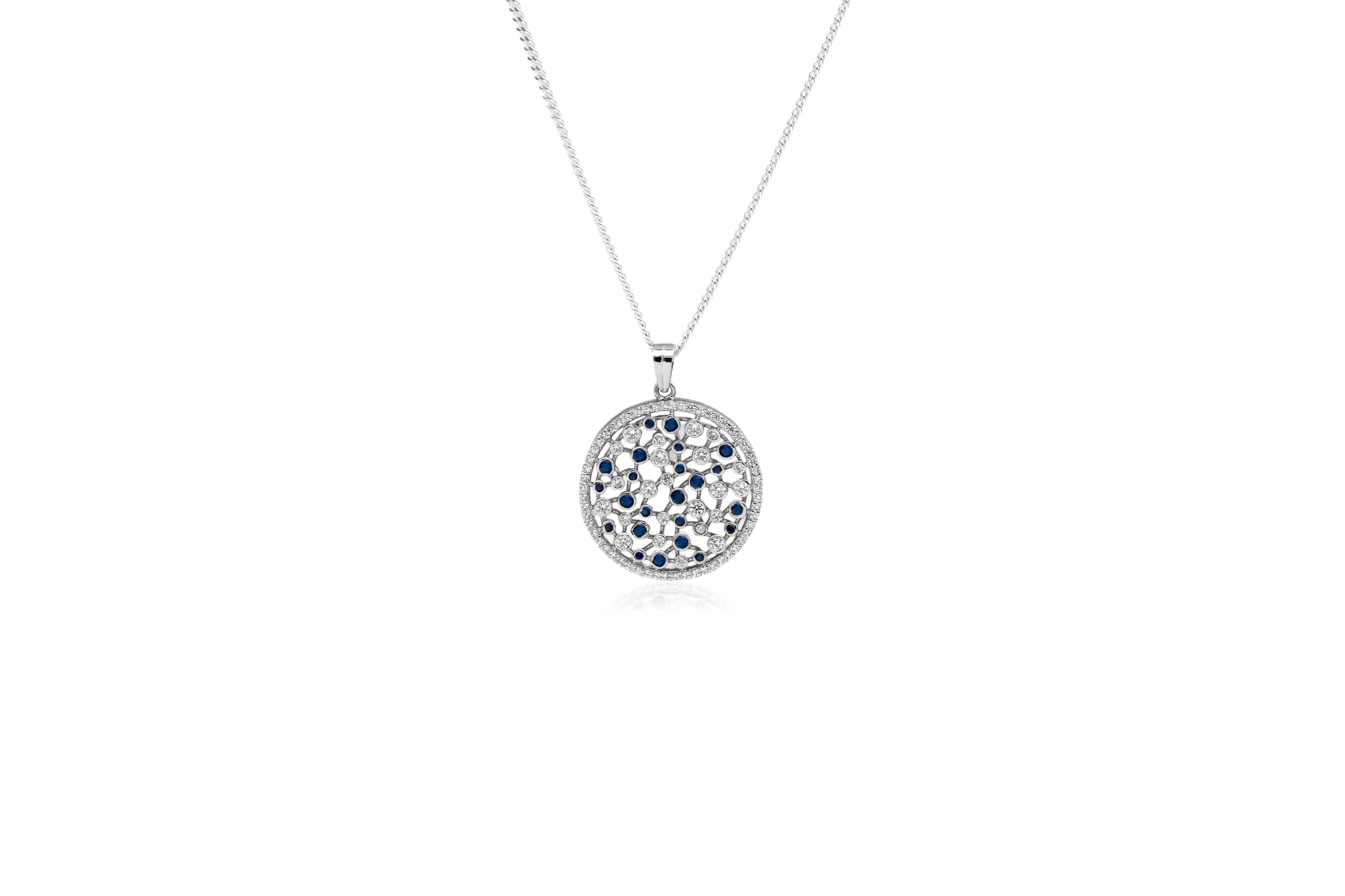 SPARKLE DISC SILVER PENDANT