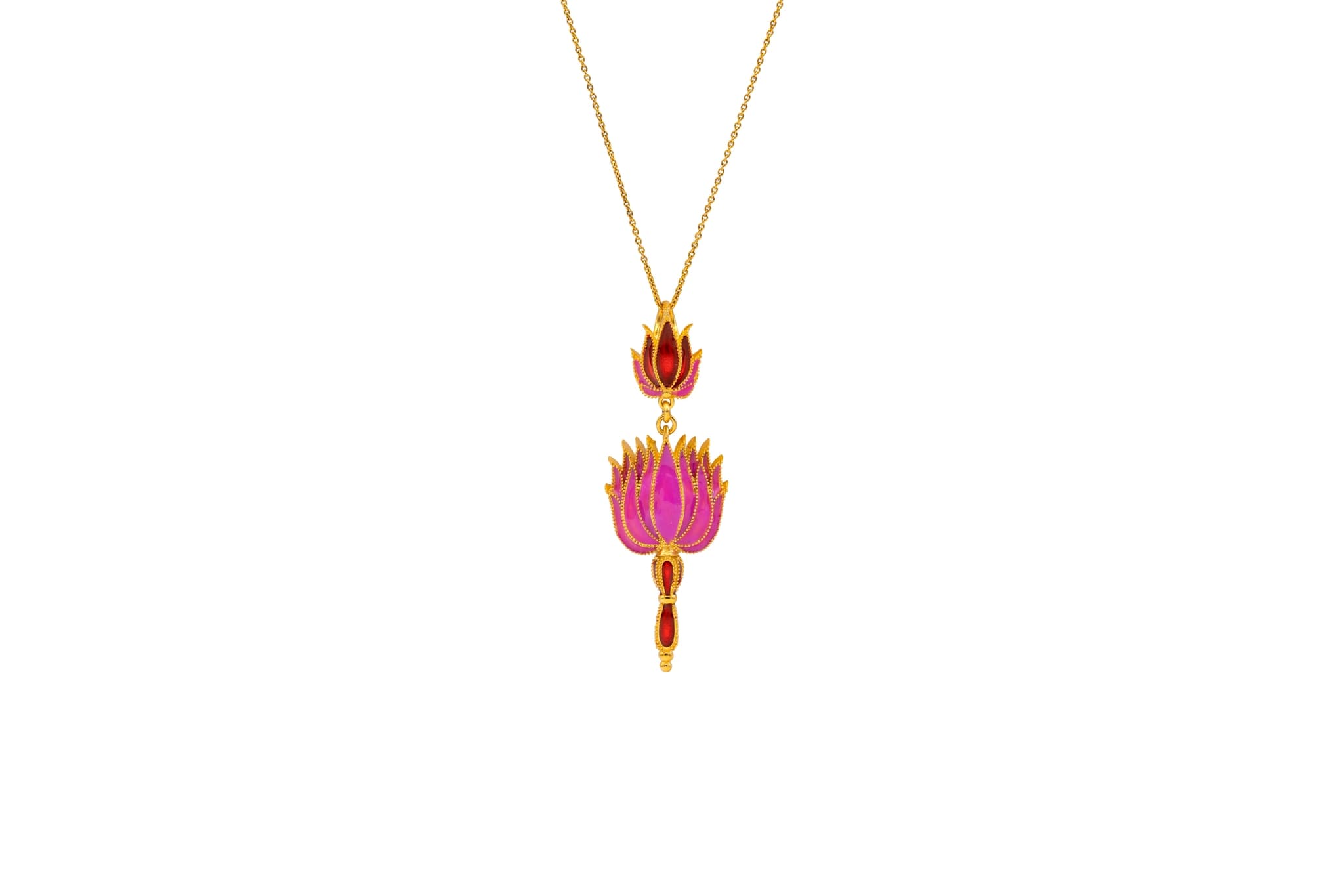 LOTUS FLOWER PENDANT SET